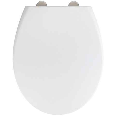 WENKO WC-Sitz Ikaria Weiß matt (1-St), aus Duroplast, mit Absenkautomatik
