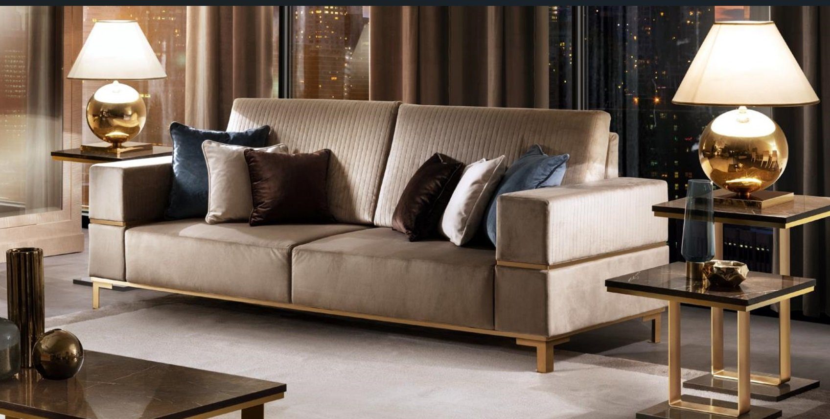 JVmoebel Sofa Stilvolles Design Sofa Edles Luxus Moderner in Dreisitzer Couch Neu, Europe 3-er Made