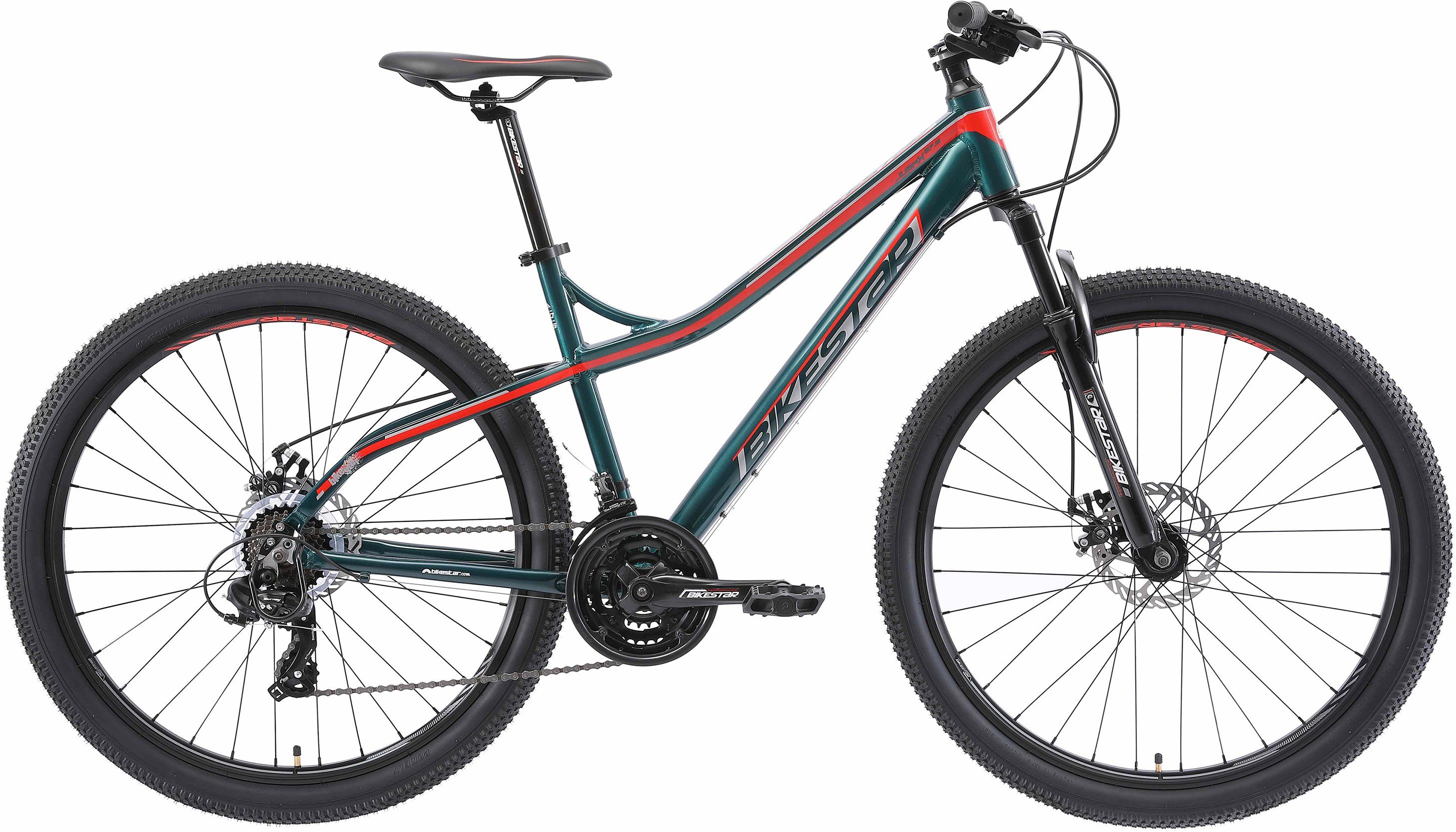 Bikestar Mountainbike, 21 Gang Shimano RD-TY300 Schaltwerk, Kettenschaltung, für Damen und Herren, Kettenschaltung