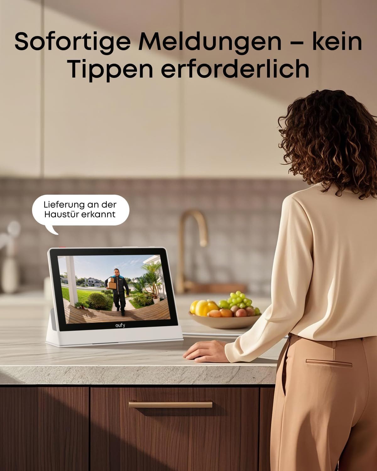 eufy Security Überwachungskamera eufy Smart Display kompatibel mit eufy Sicherheitsgeräten (1-tlg., Echtzeit-Benachrichtigungen, 4 Live-Streams, Wiedergabe)