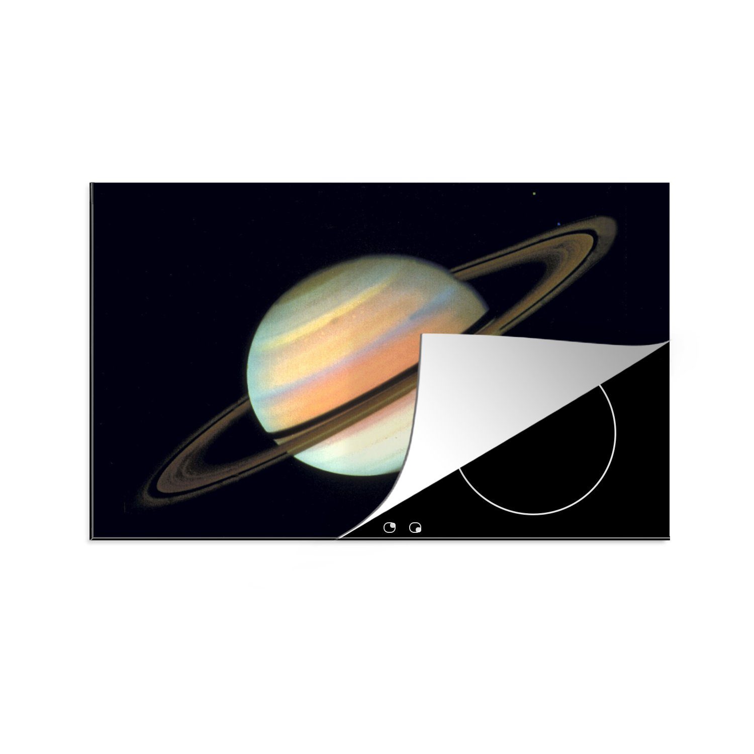 MuchoWow Herdblende-/Abdeckplatte Saturn in der Ceranfeldabdeckung für Vinyl, cm, Induktionskochfeld tlg), die Schutz (1 küche, Milchstraße, 81x52