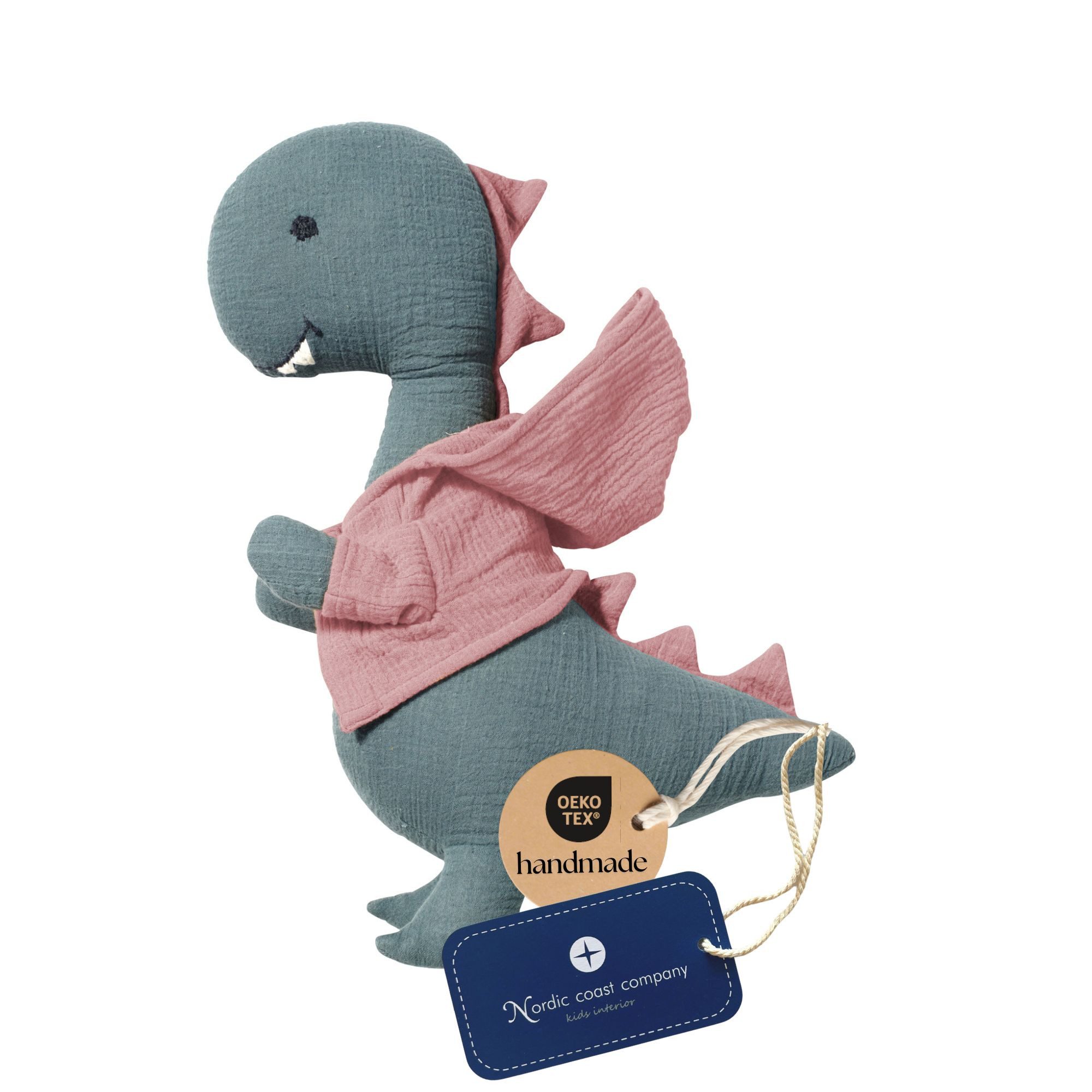 Nordic Coast Company Kuscheltier für Babys & Kleinkinder, Weiches Musselin, Schmusetier Baby Kind atmungsaktiv, waschbar