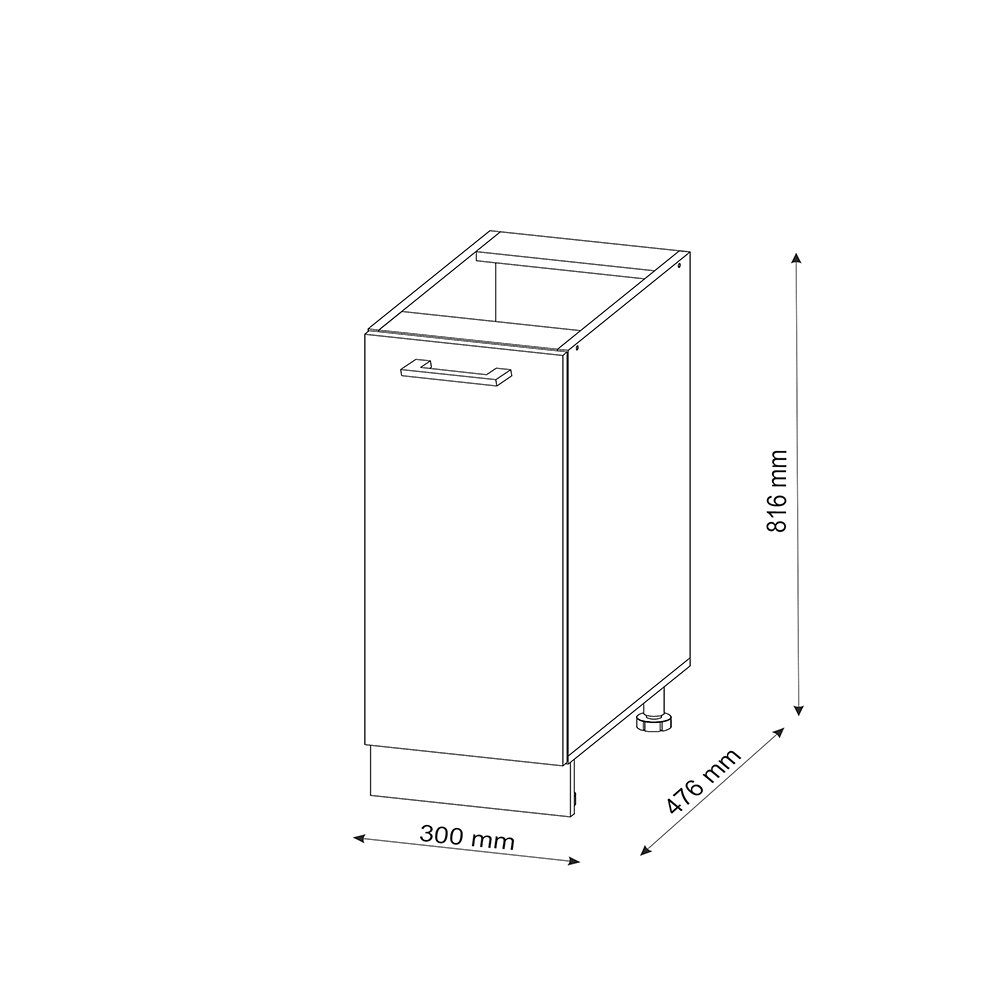 Vicco Apothekerschrank R-Line, Sonoma/Weiß, 30 cm günstig online kaufen