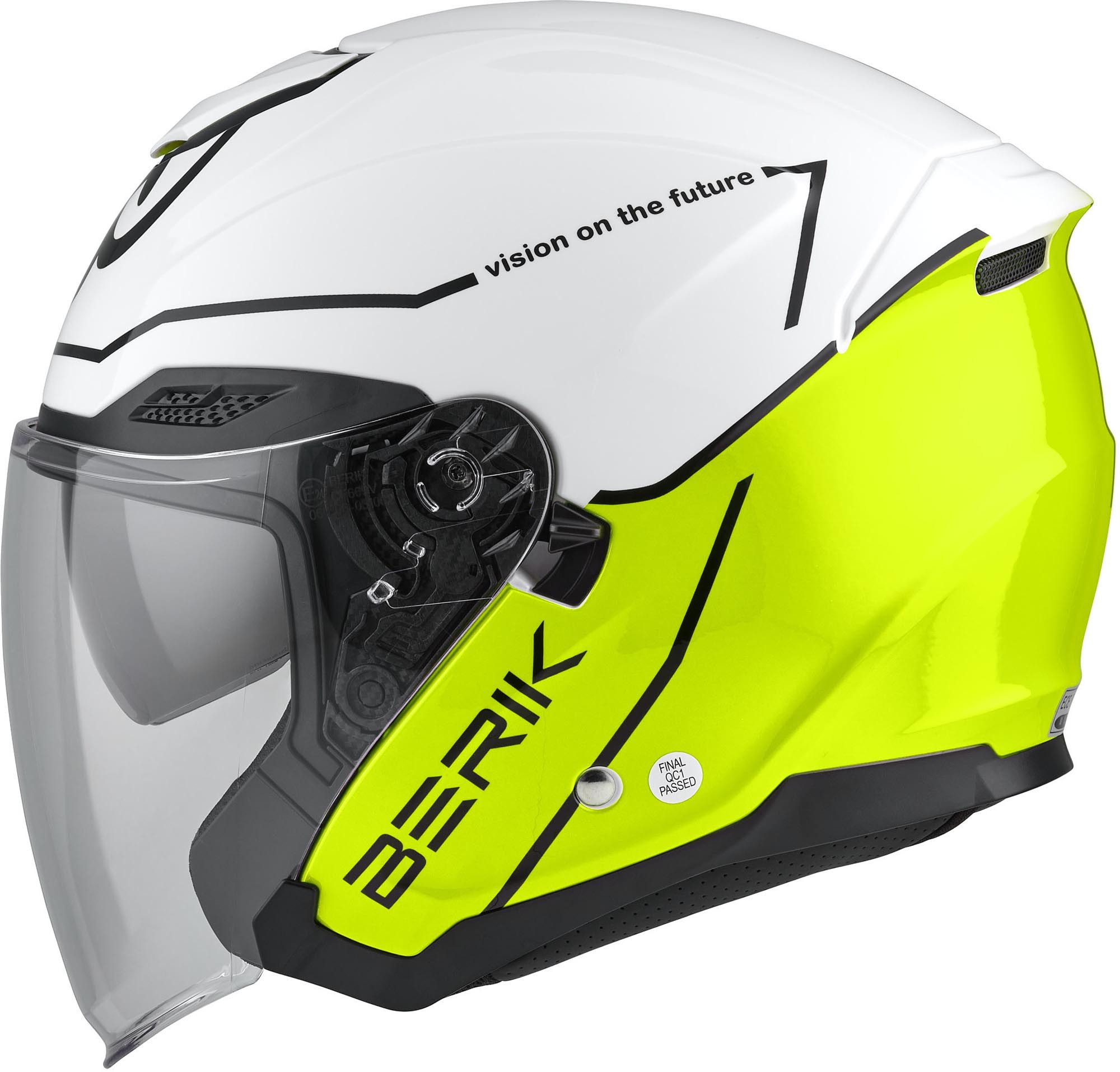 Berik Motorradhelm OF669 Vidos Jethelm, vorbereitet für Kommunikationssystem,integriertes Sonnenvisier