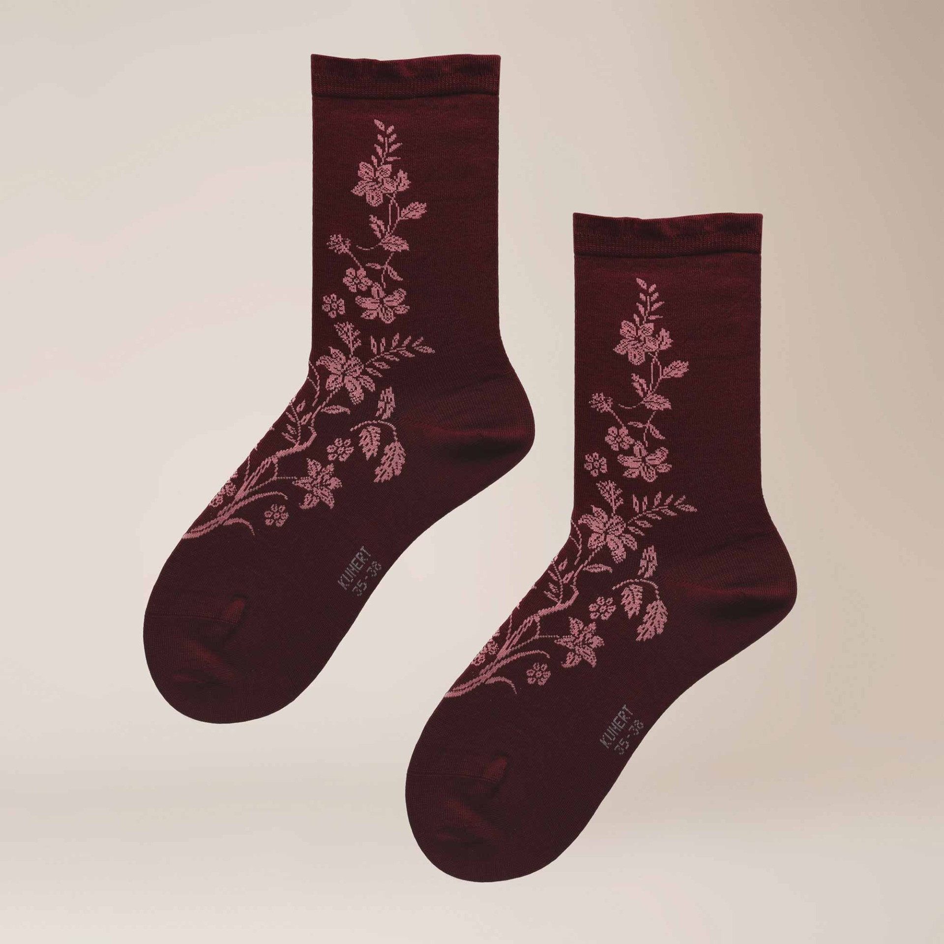 KUNERT Basicsocken Magical Flower (1-Paar) Socken mit Blumen und Rüschenbund