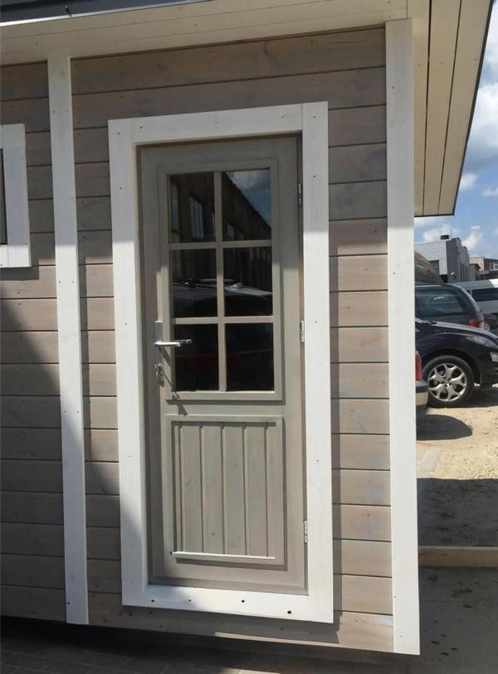 JVmoebel Saunahaus Garten Sauna Kotasuna aus massivem Holz in Beige - Trockensauna, (1-St) Made in Europe