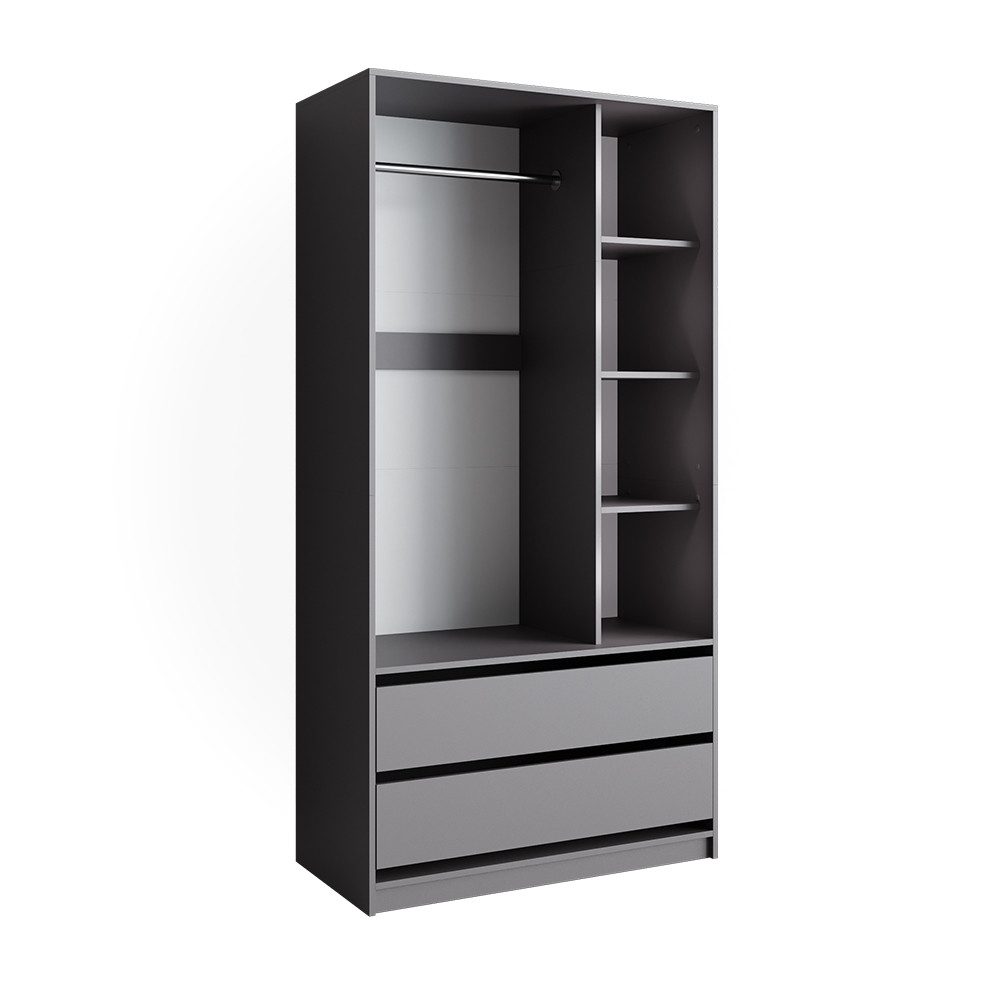 Vicco Kleiderschrank Elmo, Anthrazit, 100 x günstig online kaufen