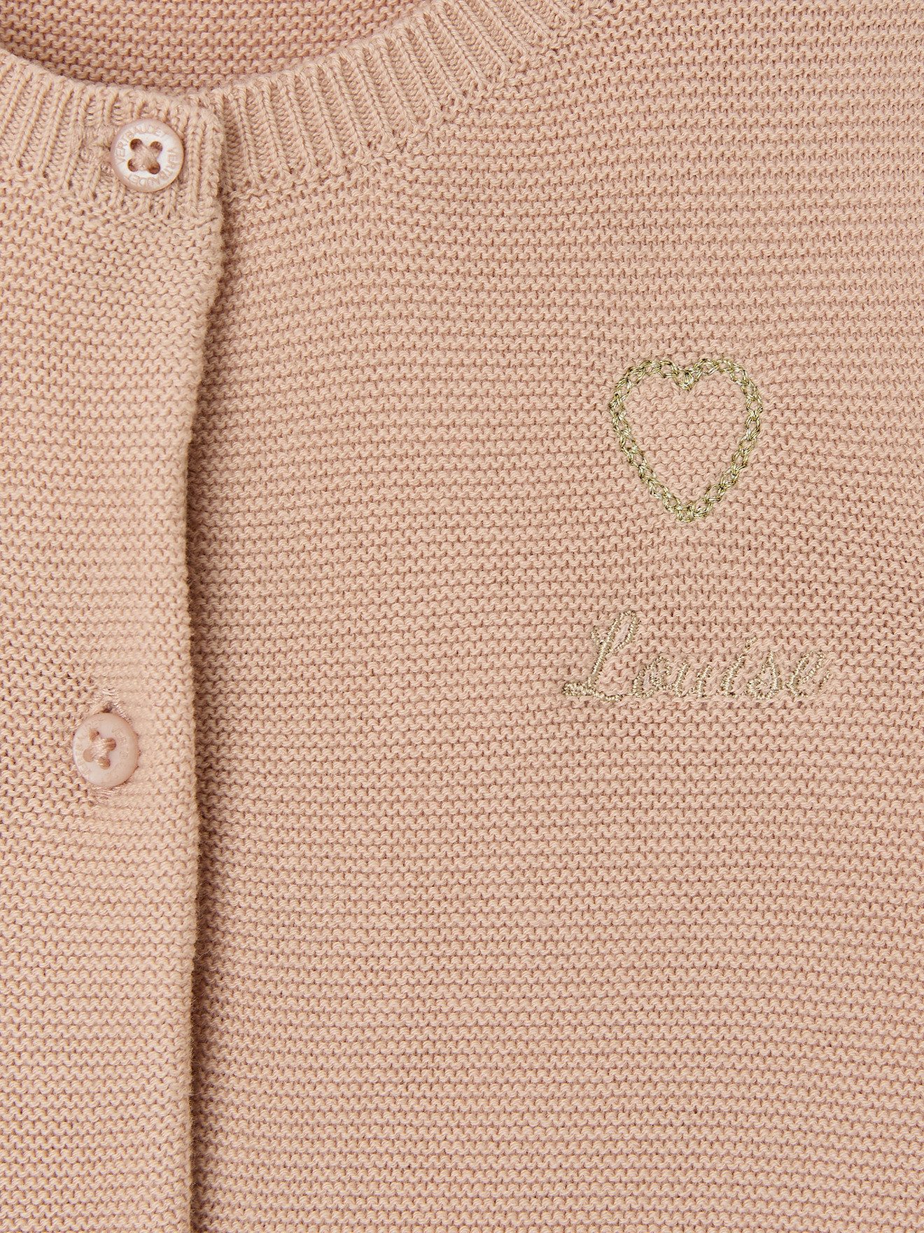 vertbaudet Strickjacke Baby Strickjacke Herz BASIC Stickerei – Bild 3 von 5