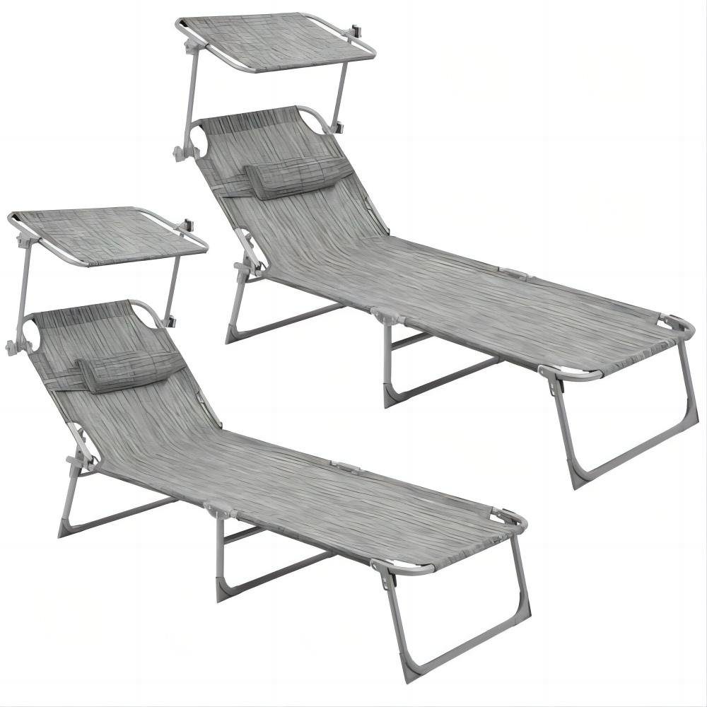 SONGMICS Gartenliege, 2 St., klappbarer Liegestuhl,193x53x29cm,mit günstig online kaufen