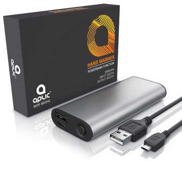 Aplic Powerbank 1800 mAh (1 St), Alu Handwärmer, Akku Power Bank mit Taschenwärmer