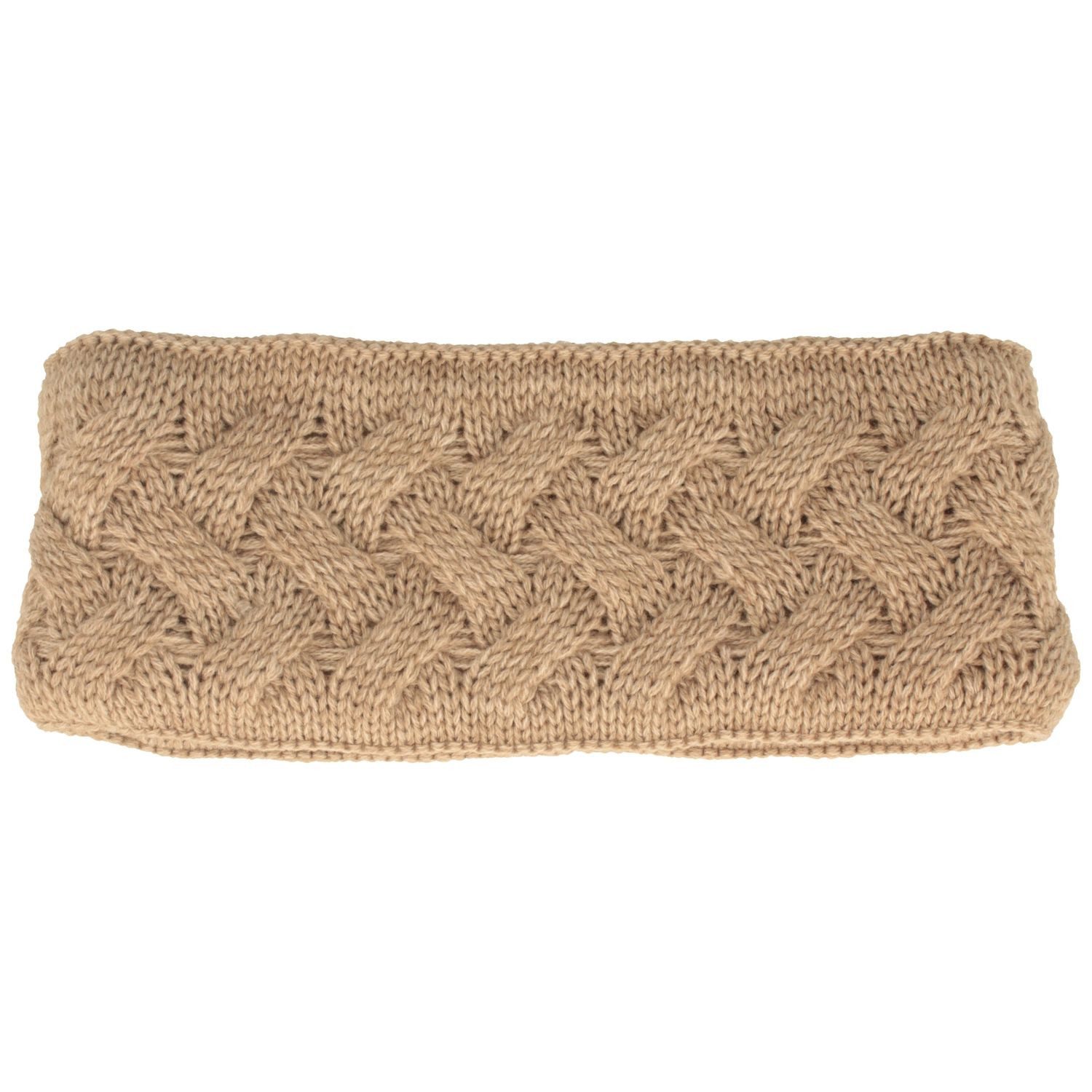 Breiter Stirnband Zopfstrick-Stirnband mit Fleecefutte günstig online kaufen