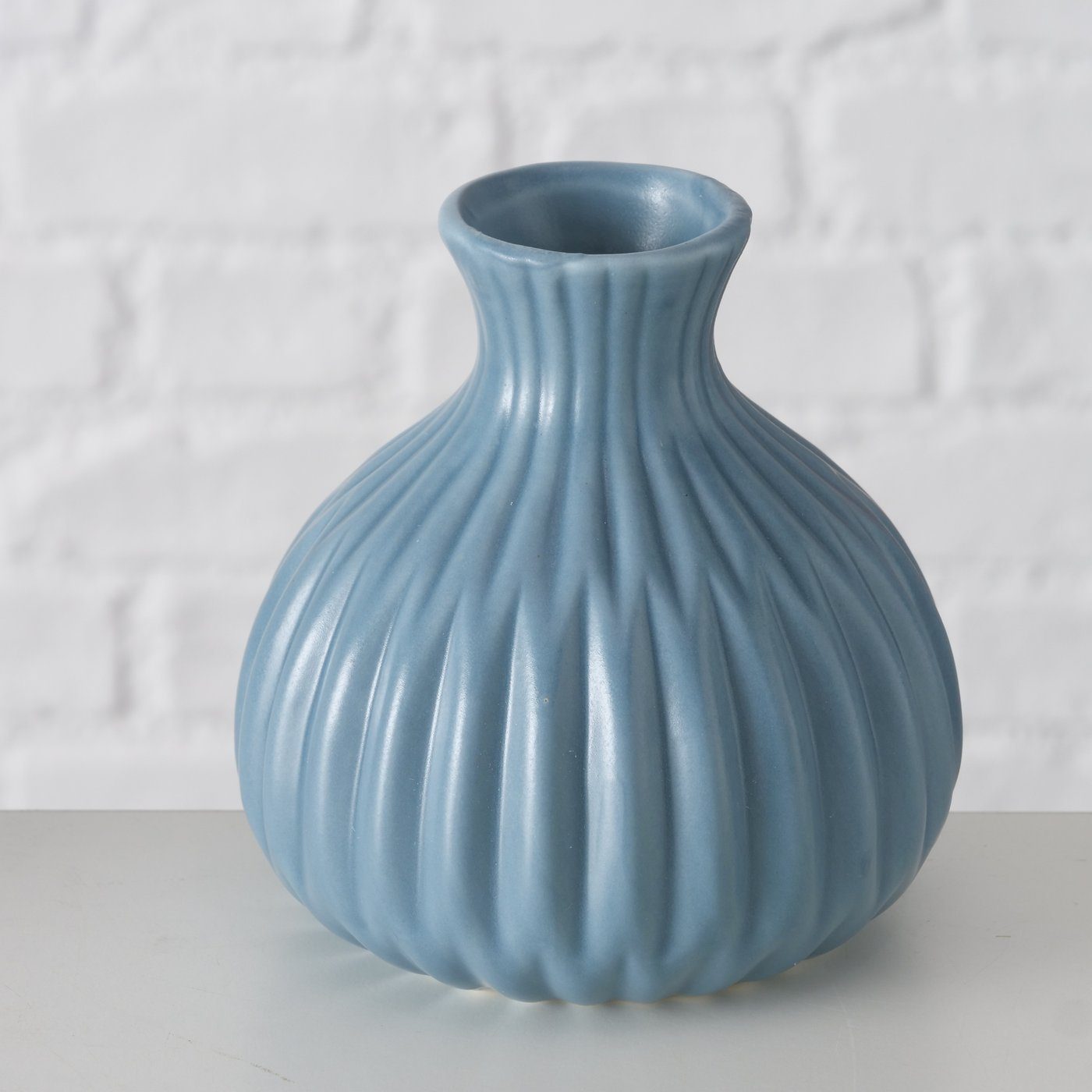 BOLTZE Tischvase Design Set Deko Mattes Blau Keramik im aus 2er Vase