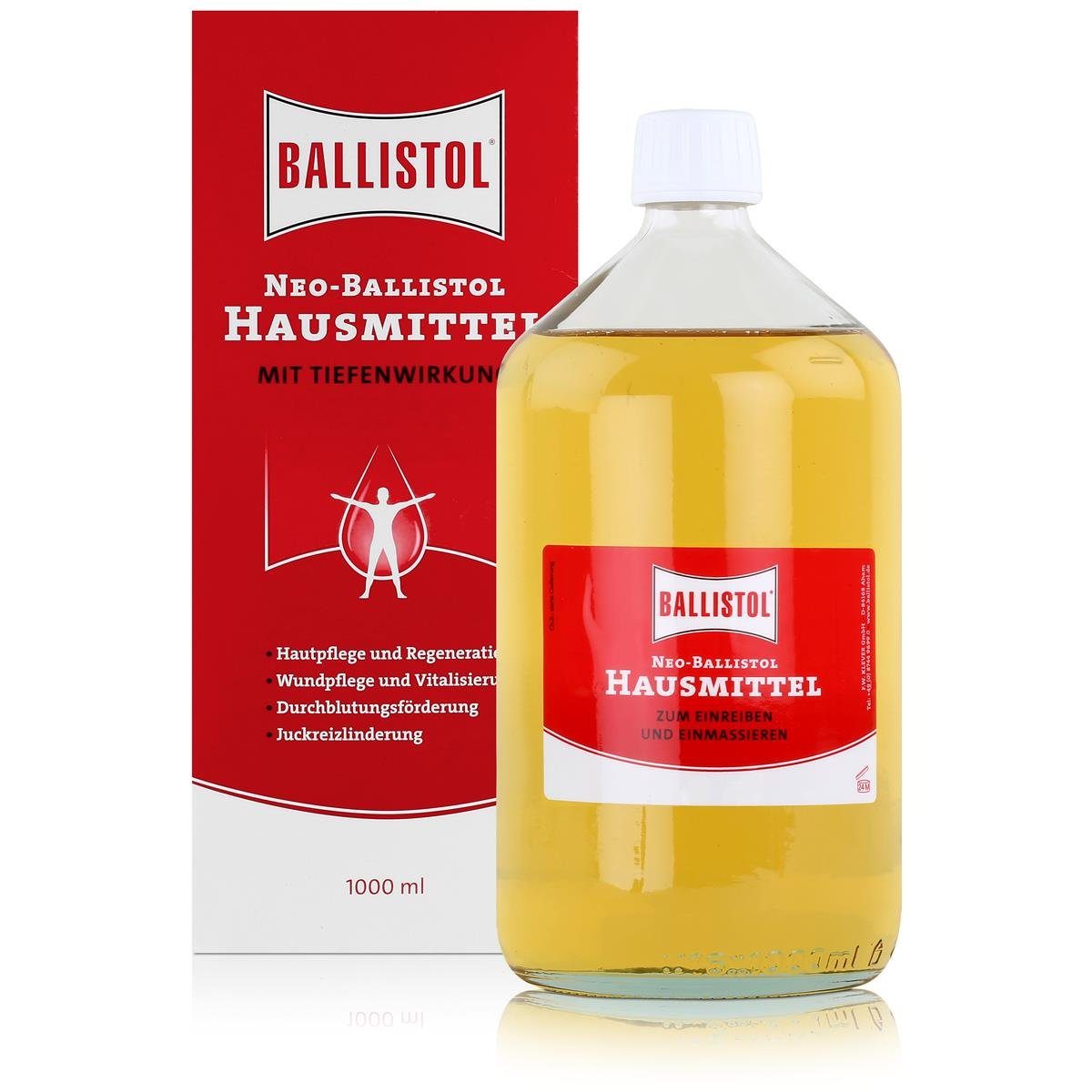 Ballistol Pack) Ballistol (3er 1000ml Neo-Hausmittel Tiefenwirkung mit Massageöl