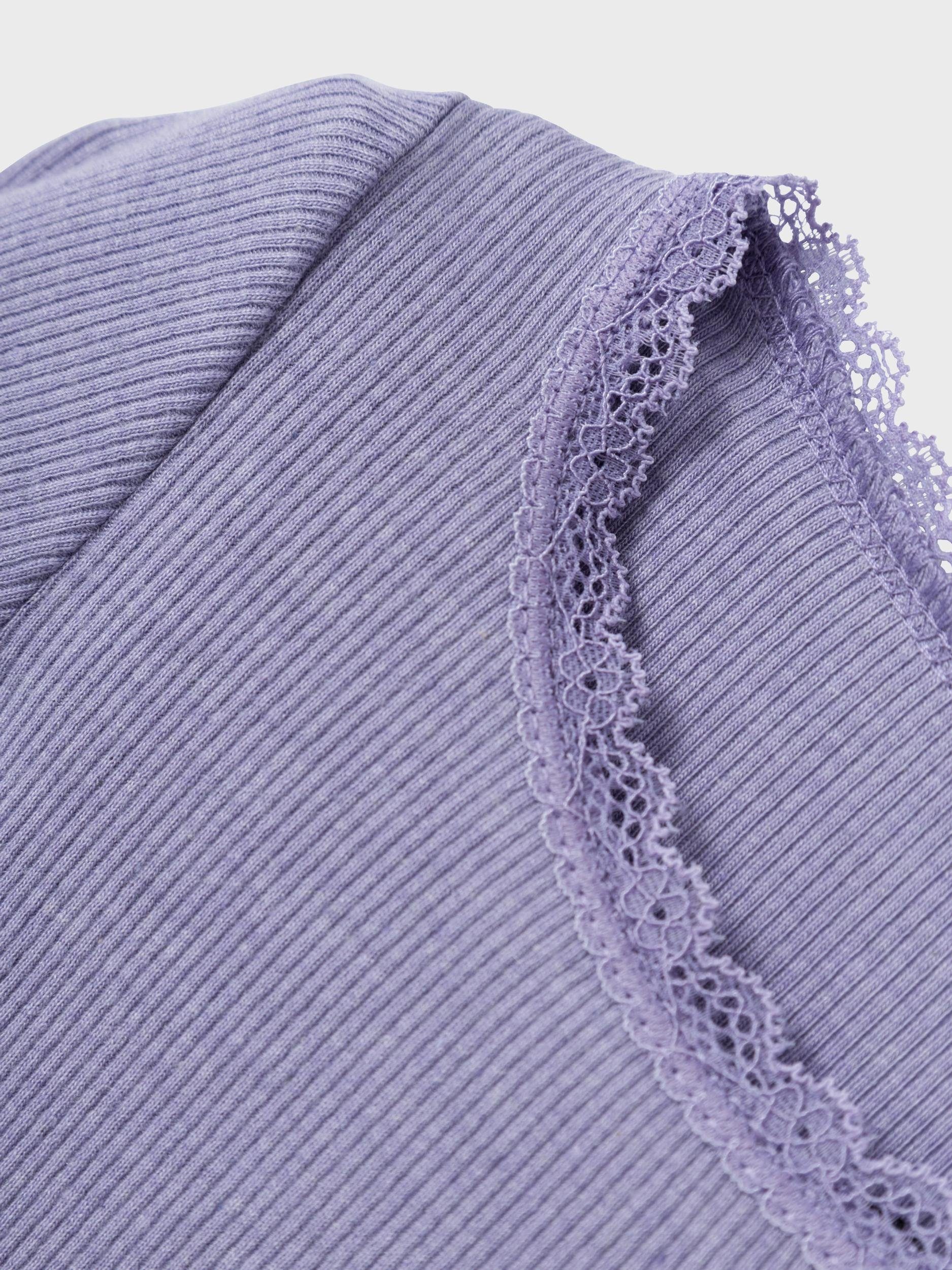 Name It T-Shirt TOP Lilac LS Detail:MELANGE NMFKAB NOOS Heirloom