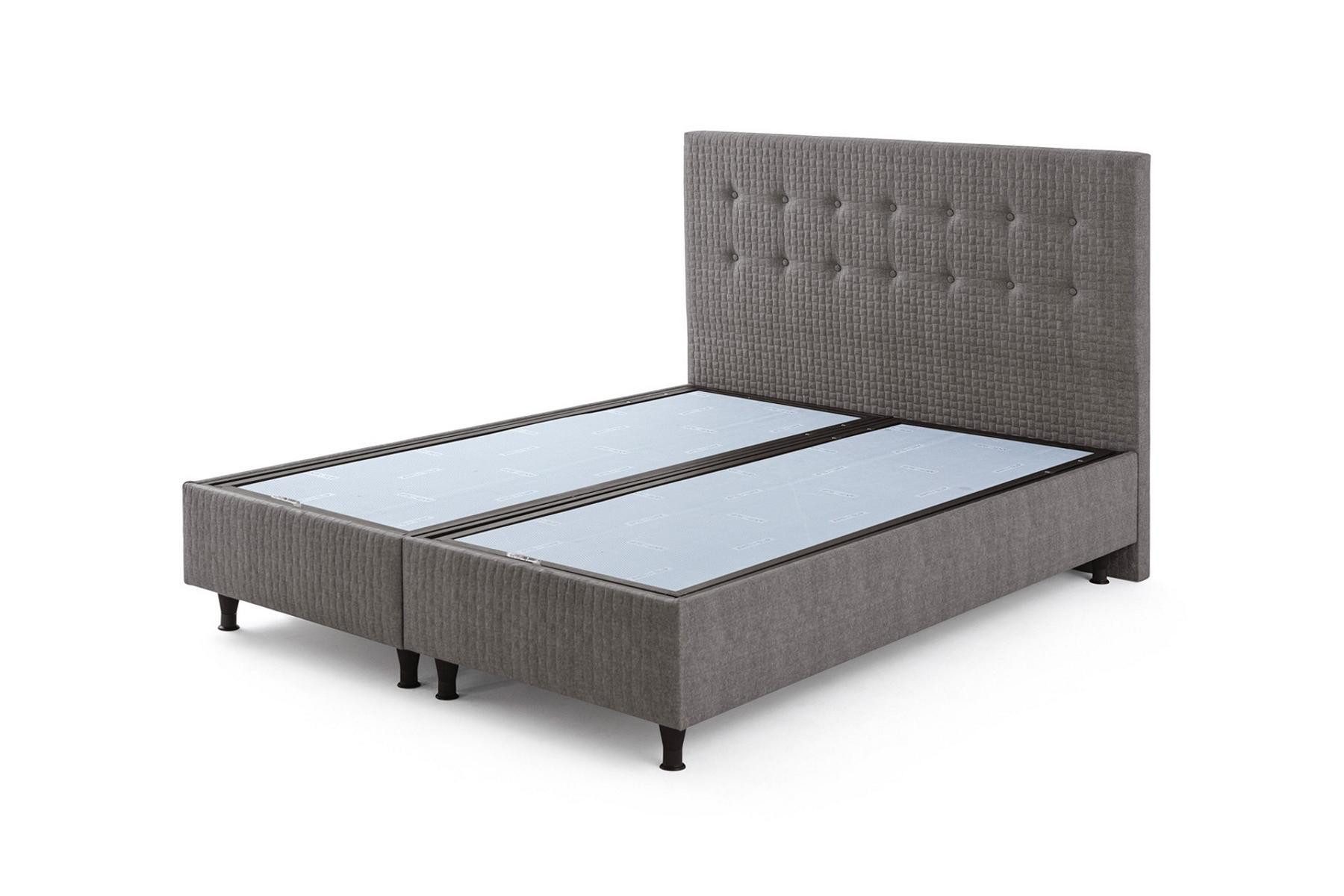 JVmoebel Bett Hellgraues Designer-Bettgestell für das Schlafzimmer, einfarbig (1-tlg., Bett), Made in Europa