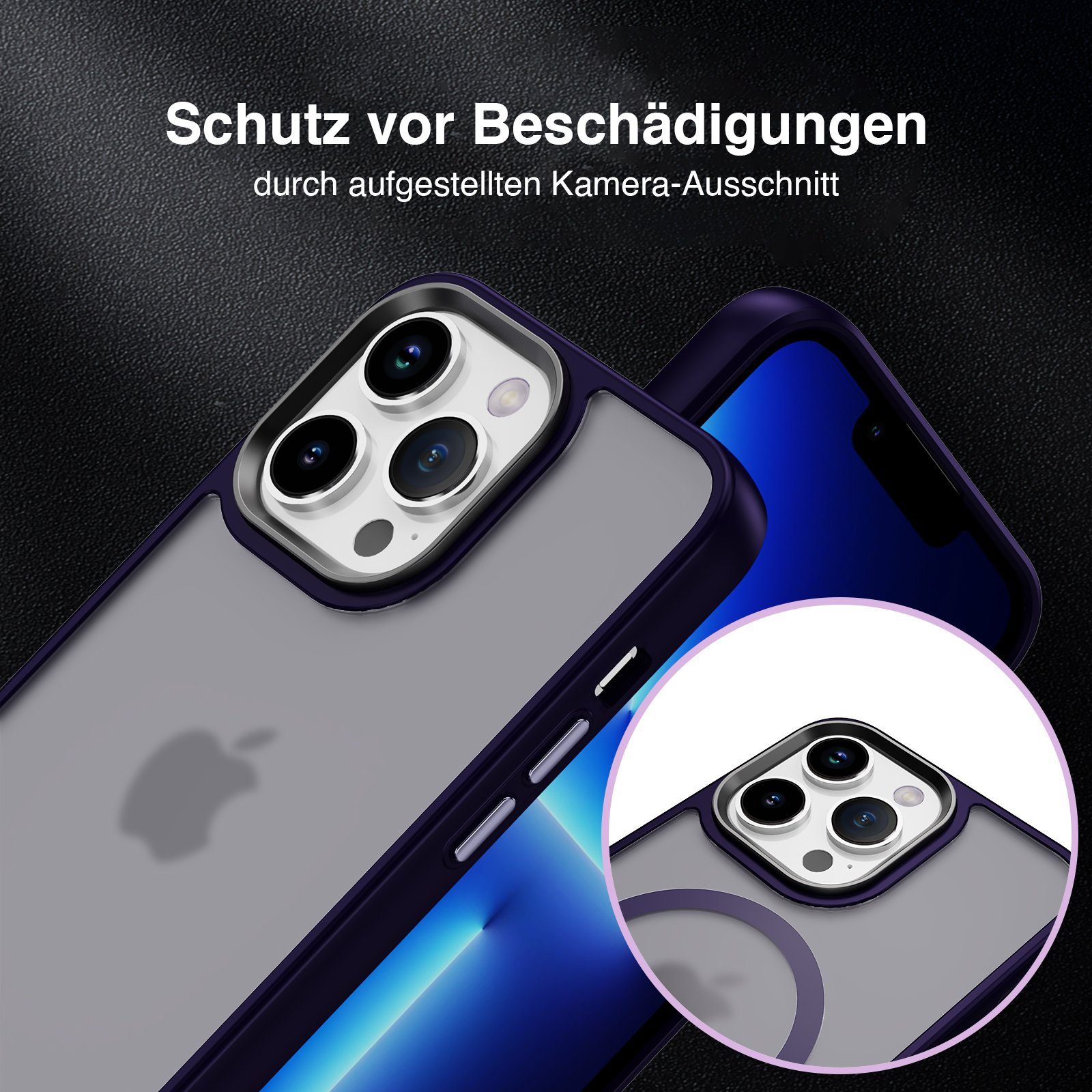 Tec-Expert Handyhülle Magnet Hülle für Apple iPhone 14 Pro Max 6.7 Zoll, 6.7, kompatibel zu Magsafe magnetisches Laden