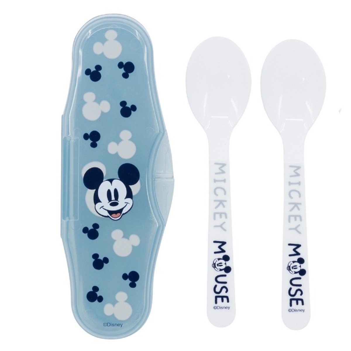 Disney Mickey Mouse Kinderbesteck Kinderlöffel Set 2-teilig im Reiseetui (2-tlg)