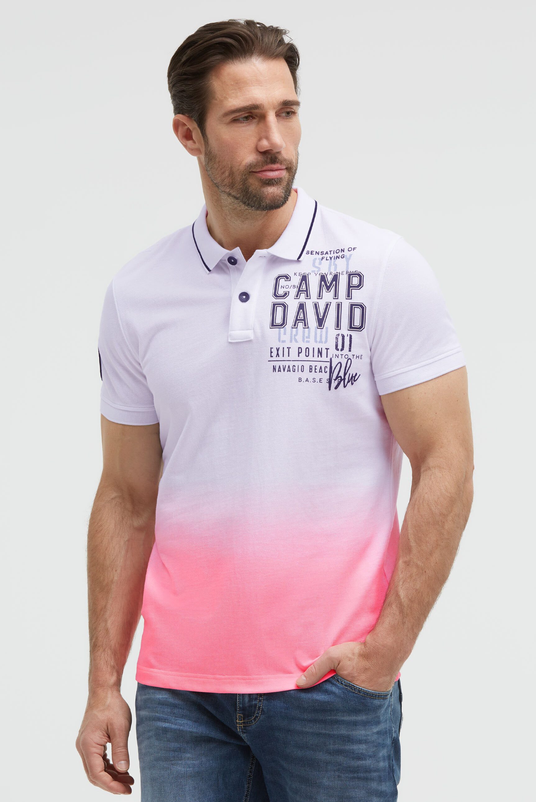 CAMP DAVID Poloshirt aus Baumwolle