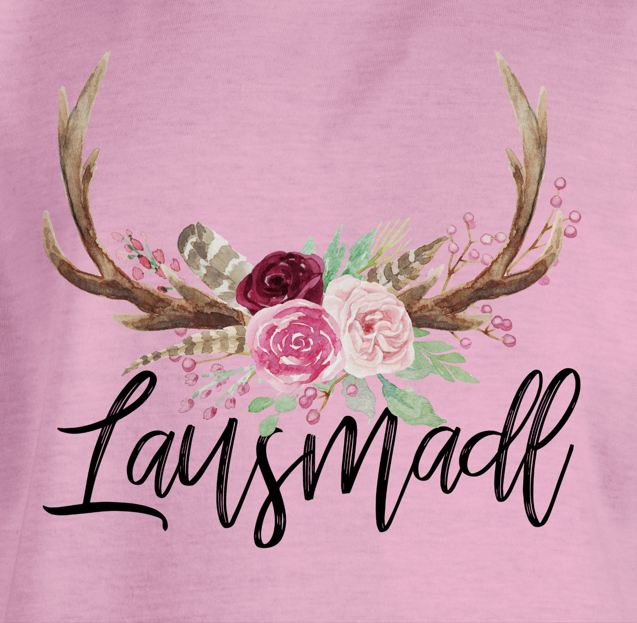 Shirtracer T-Shirt Lausmadl Hirschgeweih I Mode für Oktoberfest Kinder Outfit