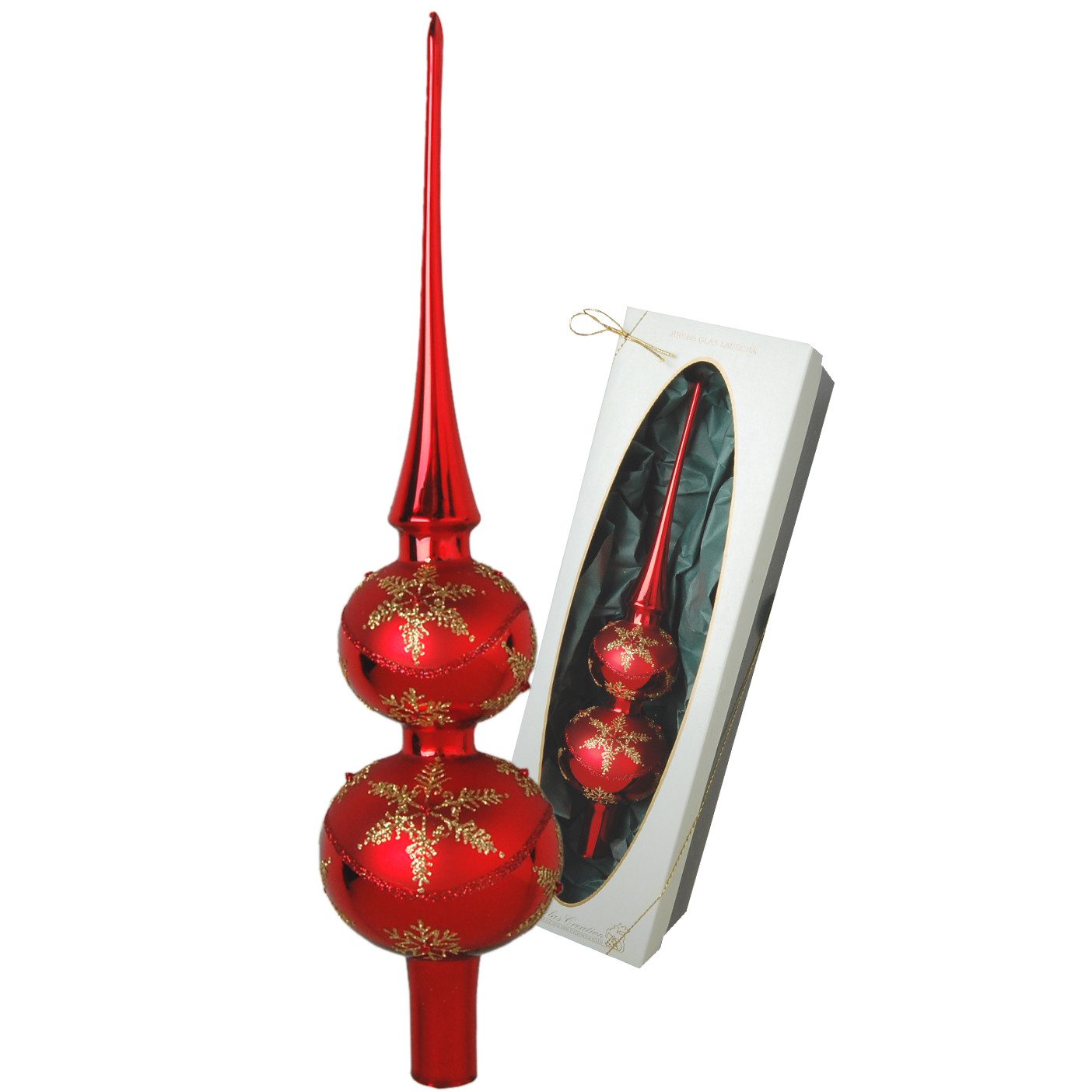 Krebs Glas Lauscha Christbaumspitze Glasdekoration - günstig online kaufen