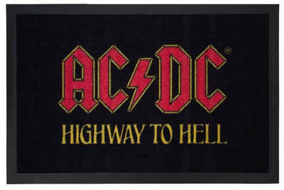 Teppich AC/DC - Highway to Hell Türmatte 060 x 040 cm, Mr. Ghorbani, Rechteckig, Höhe: 3 mm