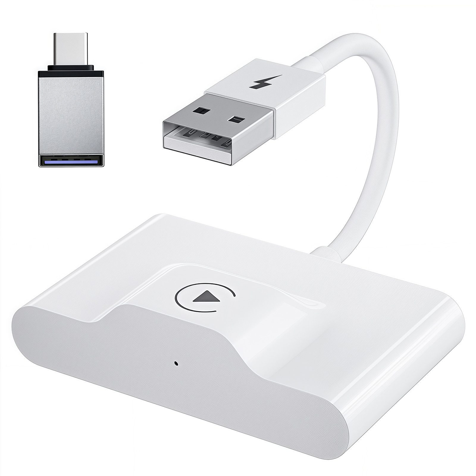 MOPUEA CarPlay Wireless Adapter Carplay Auto Dongle für Apple Bluetooth WIFI Adapter, Wireless CarPlay, Plug & Play, 5G Chip, breite Kompatibilität