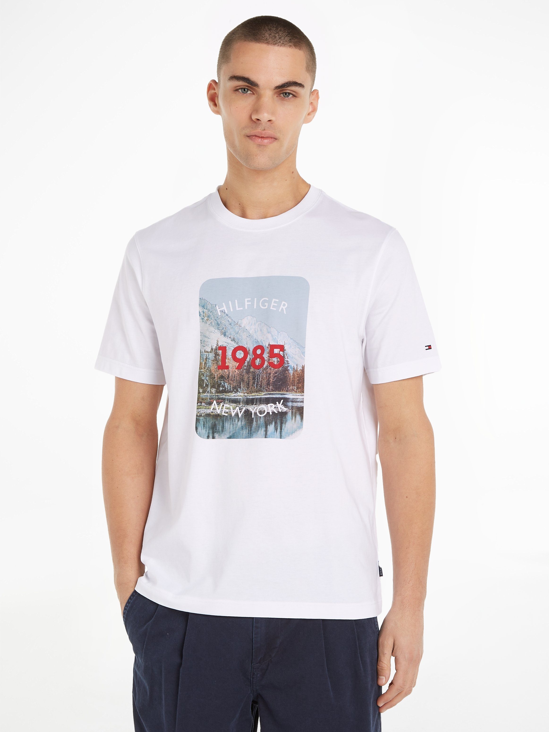 Tommy Hilfiger T-Shirt LANDSCAPE GRAPHIC TEE White