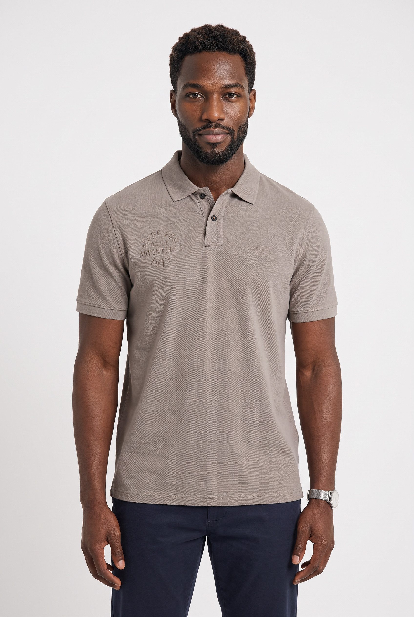 camel active Poloshirt normale Passform, kurze Ärmel, unifarbenes Design, mit Polokragen