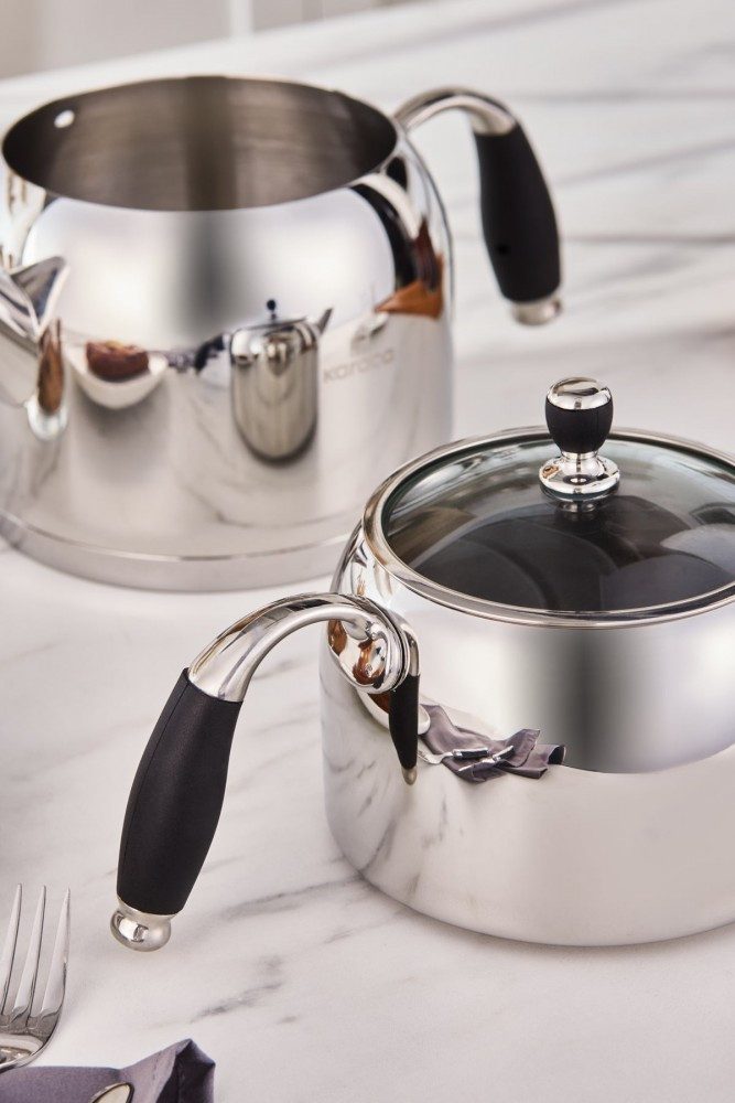 Karaca Teekanne Karaca Stella Edelstahl-Teekannen-Set, 3L, Induktionsgeeignet, 2 l – Bild 5 von 5