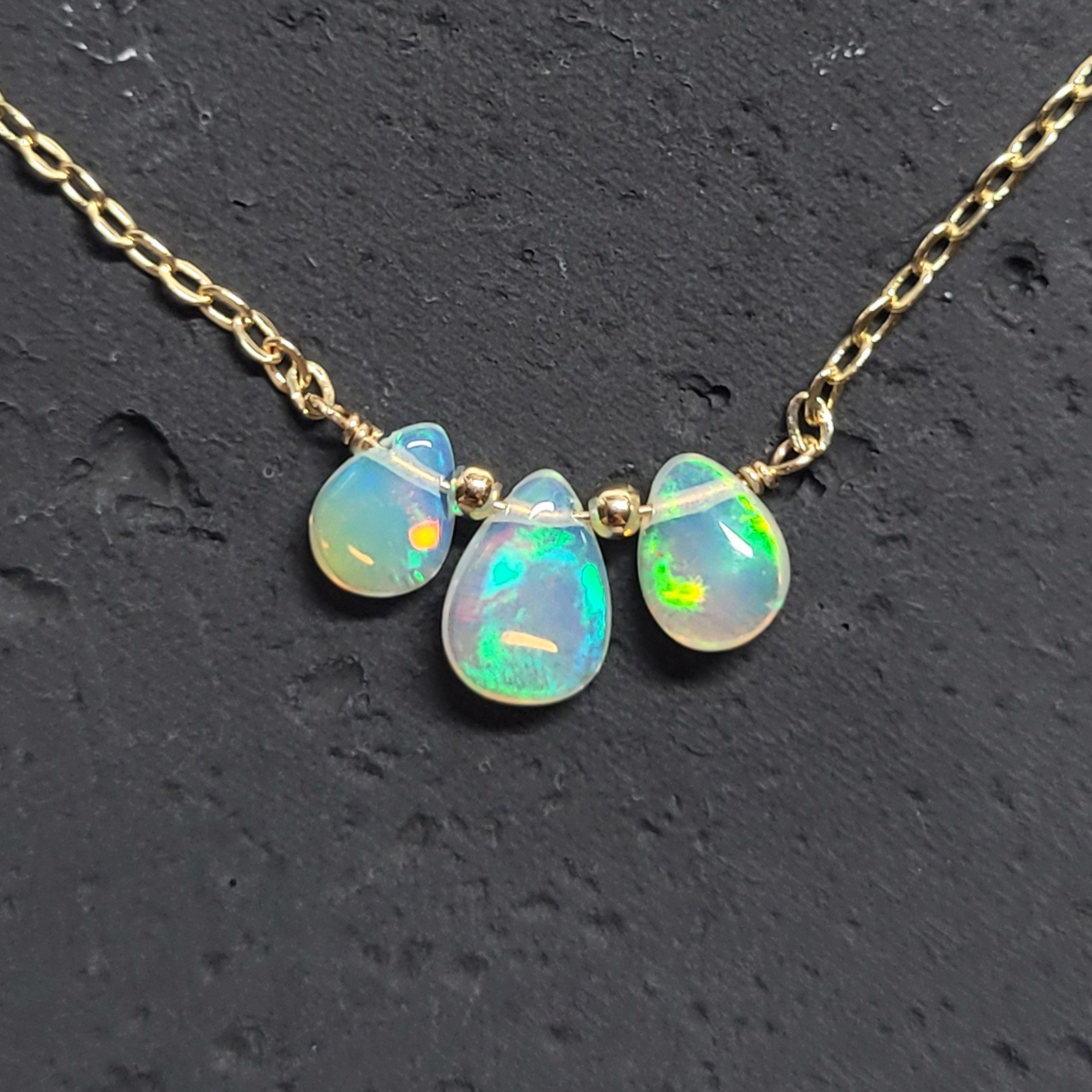 GOLDEN Choker Zierliche Opal Halskette, Opal günstig online kaufen