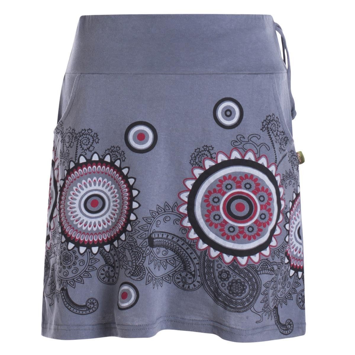 Vishes Minirock Kurzer Baumwoll-Rock Taschen-Rock Mini-Rock günstig online kaufen
