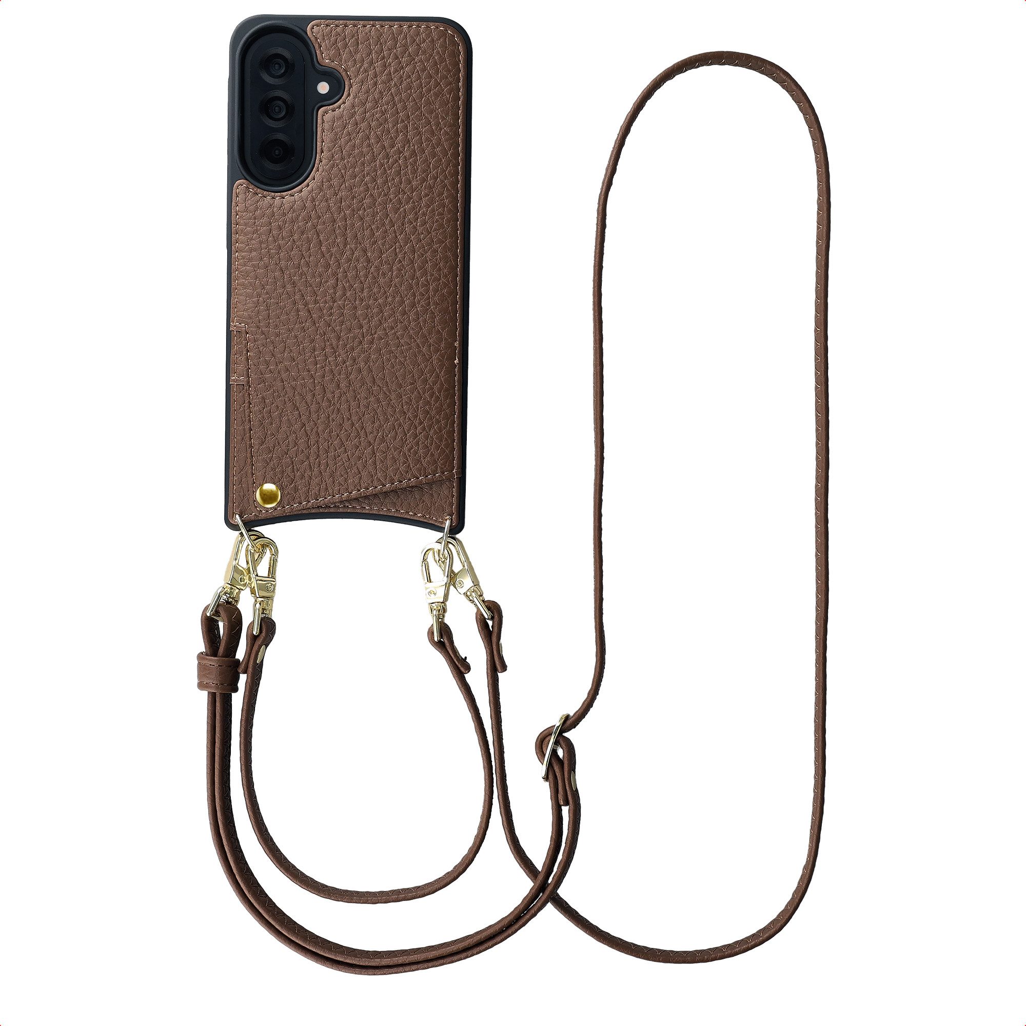 Selencia Case zum Umhängen Selencia Nova HandyHülle mit Kordel und Kartenhalter Samsung Galaxy A3