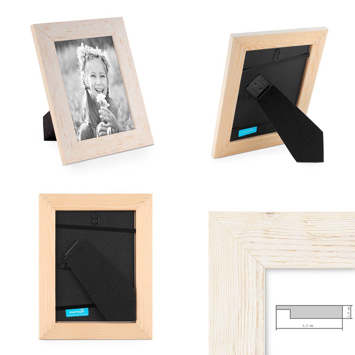 PHOTOLINI Bilderrahmen 3er Set Strandhaus Rustikal günstig online kaufen