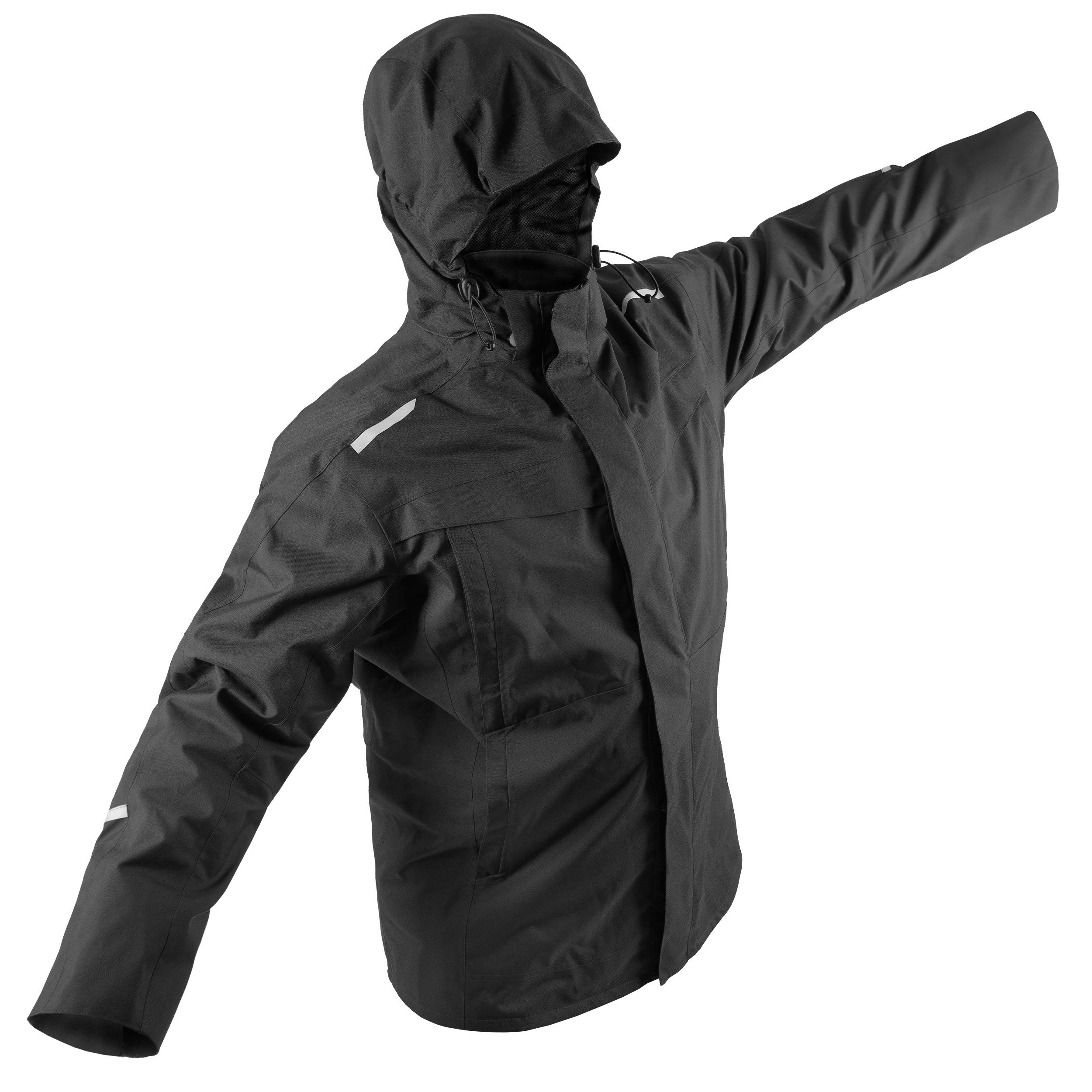 Allwetterjacke Allwetter-Arbeitsjacke mit Kapuze, Wasserdicht, Reflexeinsätze