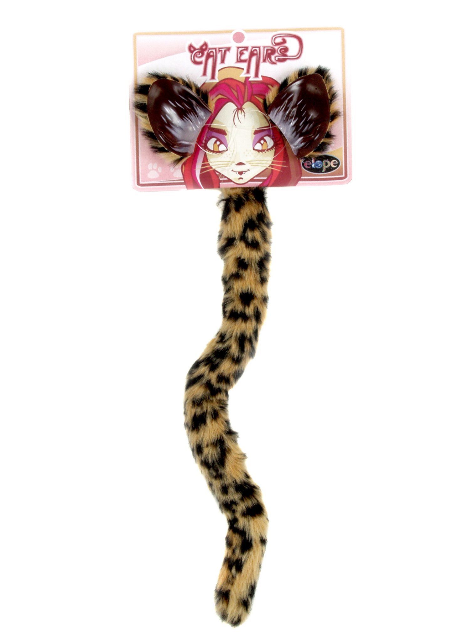 Elope Kostüm Gefleckte Katze Accessoire Set, Lustiges Accessoire für Karneval, Fasching und Mottopartys