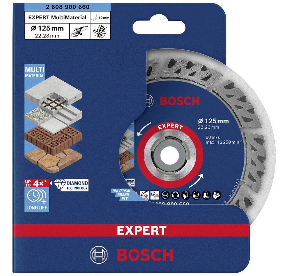 Thumbnail - BOSCH Diamanttrennscheibe Diamanttrennscheiben, 125 x 22.23 x 2.2 x 12 mm