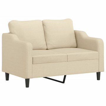 vidaXL Sofa 2-Sitzer-Sofa Creme 120 cm Stoff