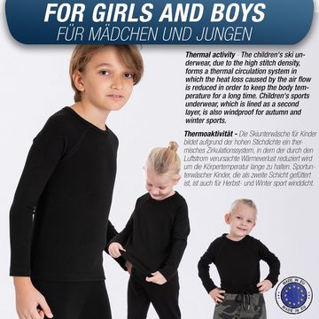 LOREZA Thermounterhemd 2 Kinder Jungen Mädchen Thermounterwäsche Langarm (2-St) FLEECE INNENFUTTER Angeraute Innenseite für ein flauschiges und wärmendes Wohlgefühl