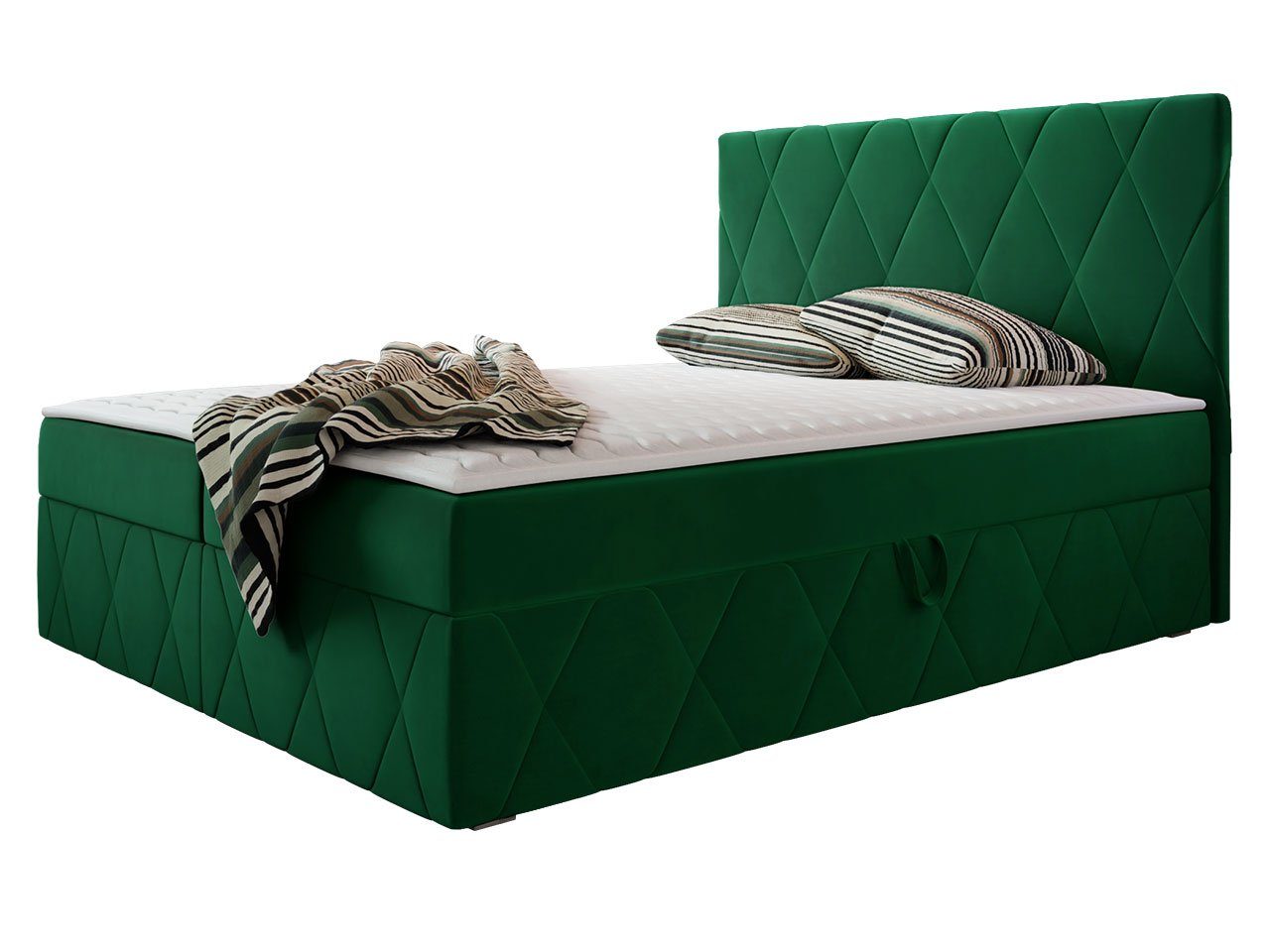 MIRJAN24 Boxspringbett Simoti (mit Hauptmatratze, Topper), 140, 160, 180 / 200 cm, Doppelbett mit zwei Bettkästen