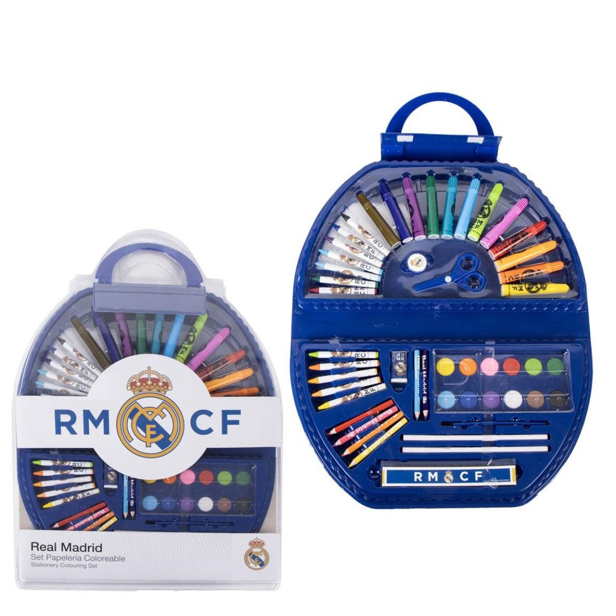 Cerda Farbkasten Real Madrid Kreativset mit 50 Teilen Malkoffer für Schule & Zuhause