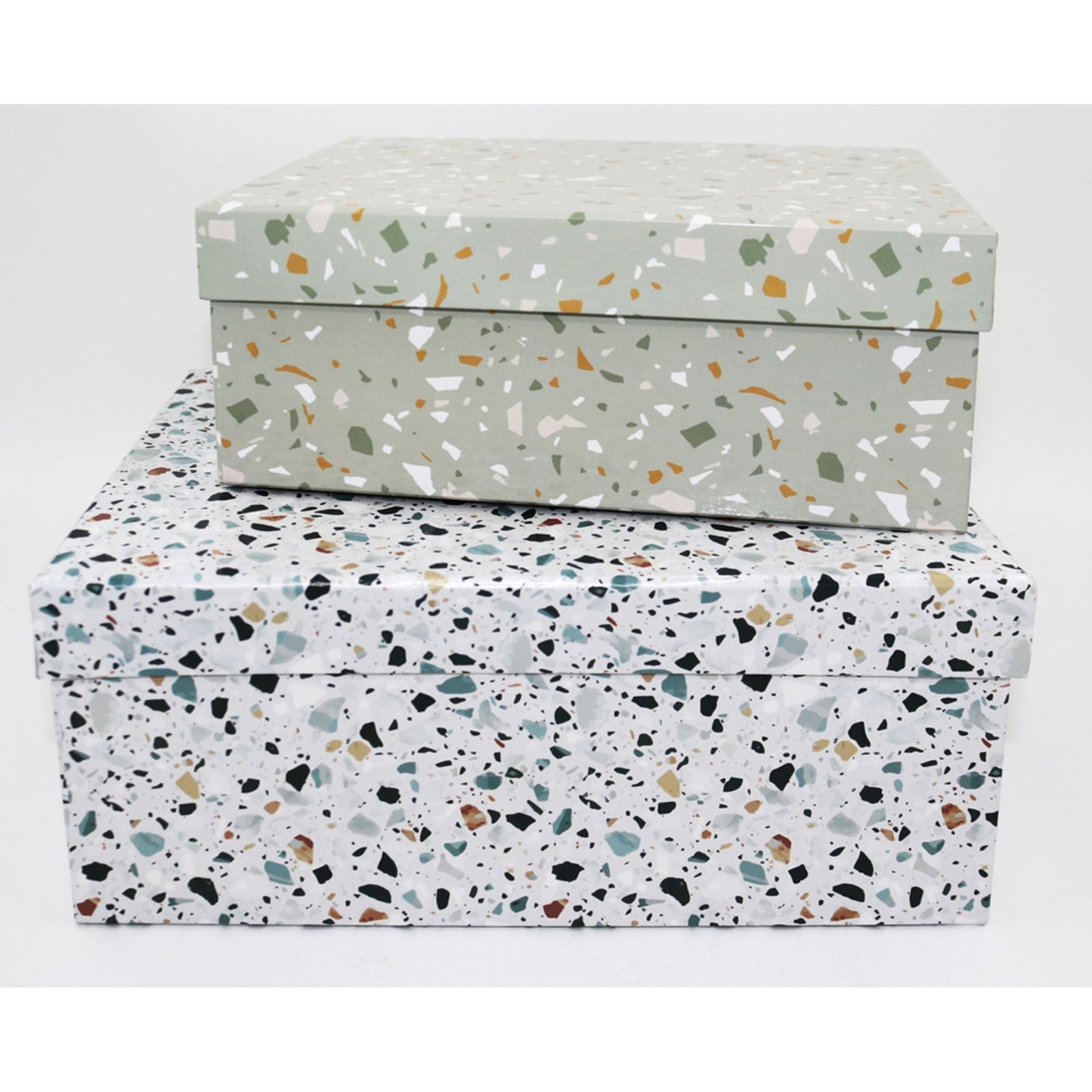 BURI Aufbewahrungsbox 4x Boxen 5er Set Kiste Aufbewahrung Lagerung Karton Verpacken Geschenk