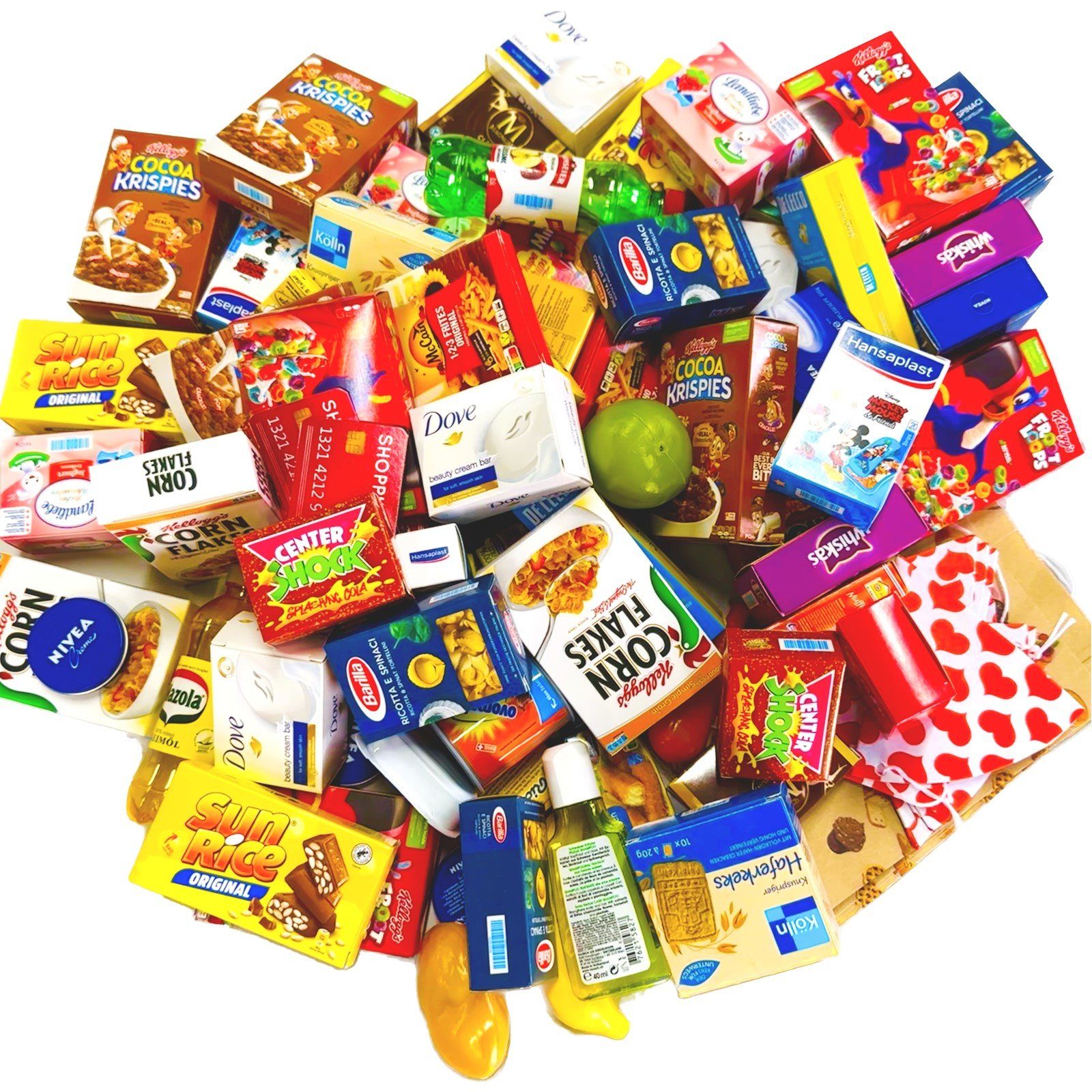 TikTakToo Kaufladensortiment Miniatur Faltschachteln für Kaufladen Zubehör, günstig online kaufen