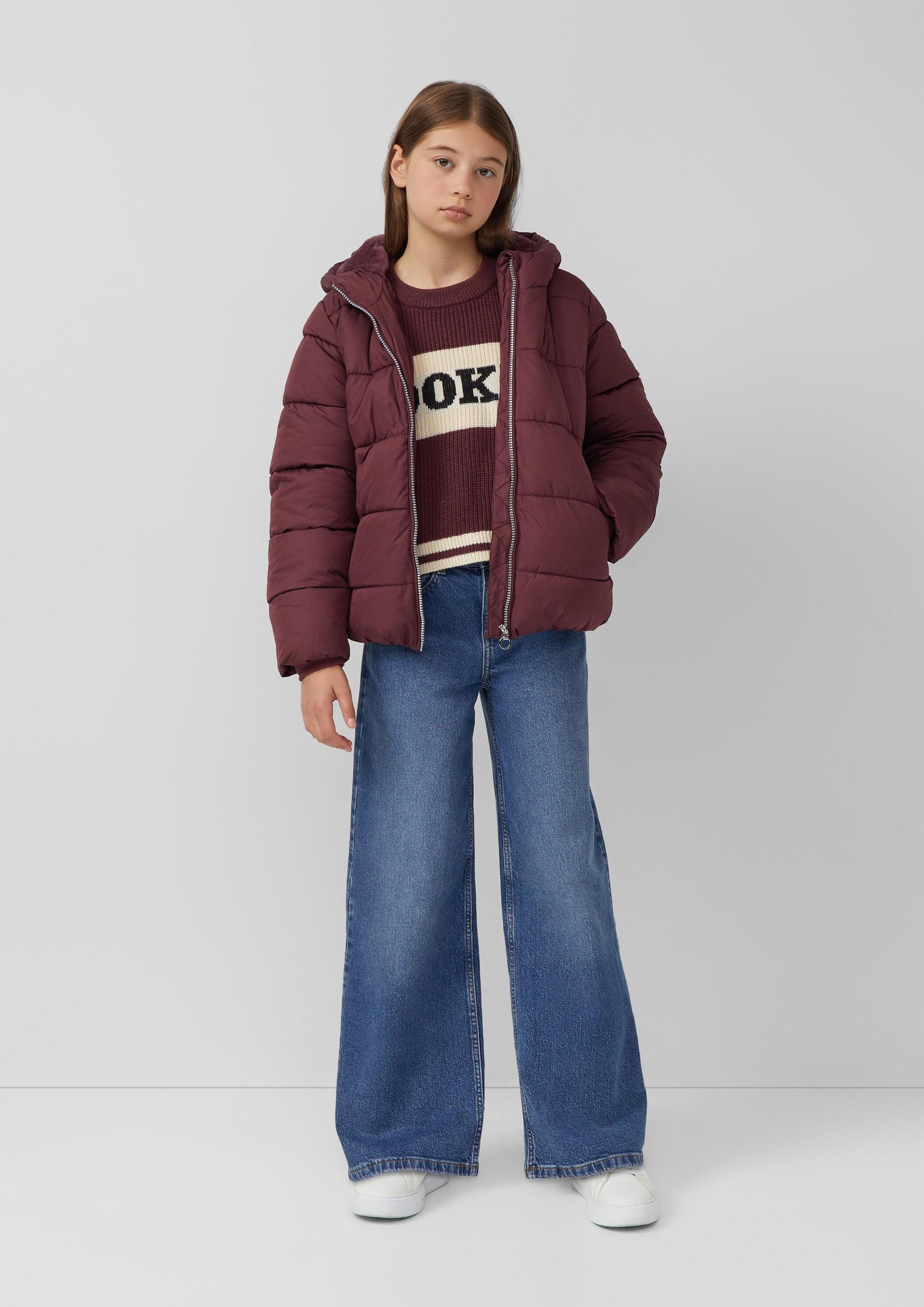 s.Oliver Winterjacke Outdoor-Jacke Wattierte Steppjacke mit Plüsch- und Fleecefutter
