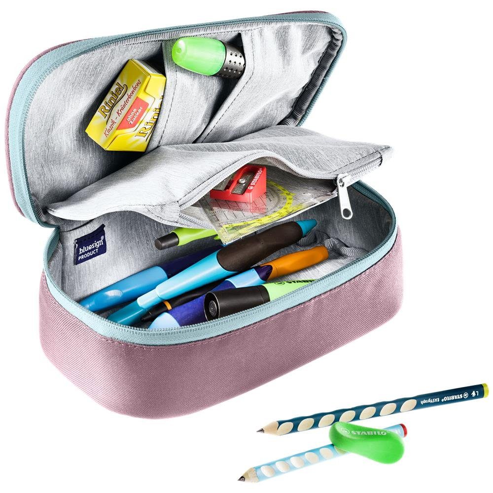 deuter Federmäppchen Pencil Case, grape-dusk, Rosa / Hellblau, für Stifte, Geodreieck