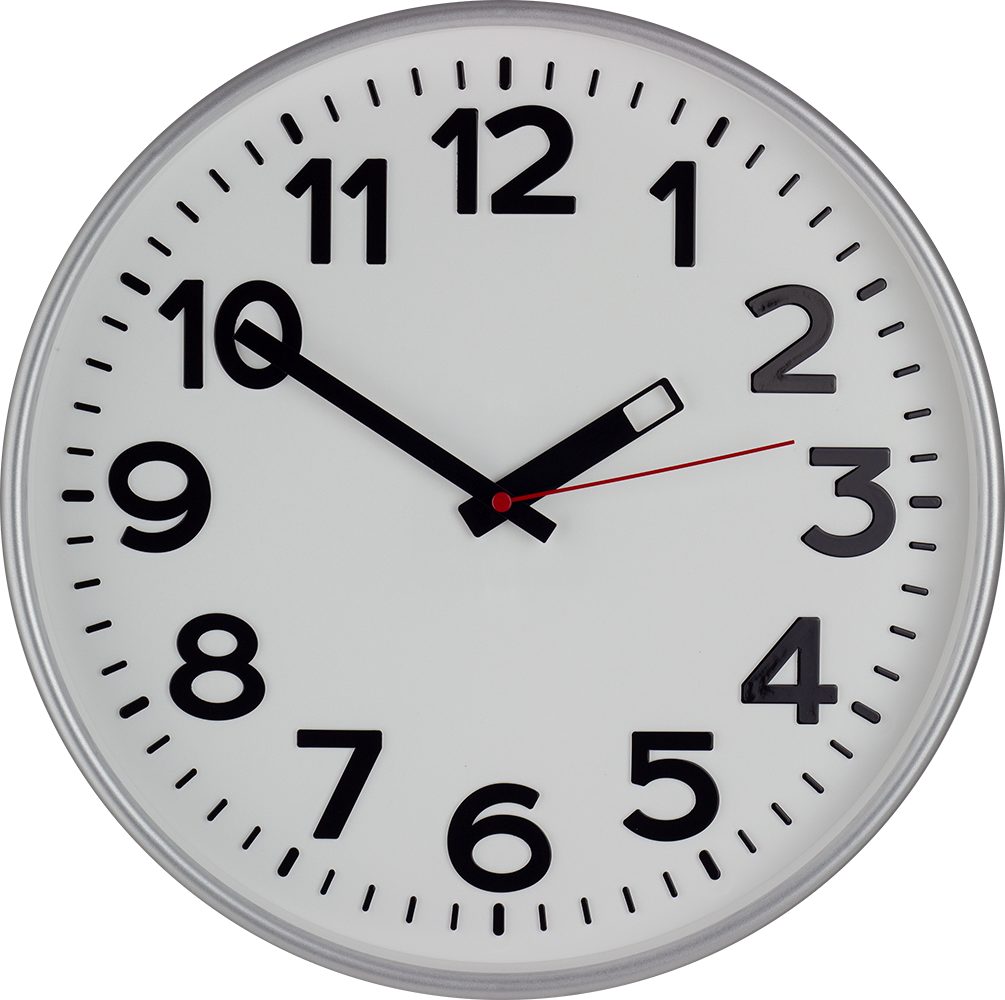 Wanduhr EUROTIME 82324-07 Quarzwanduhr mit schleichender Sekunde