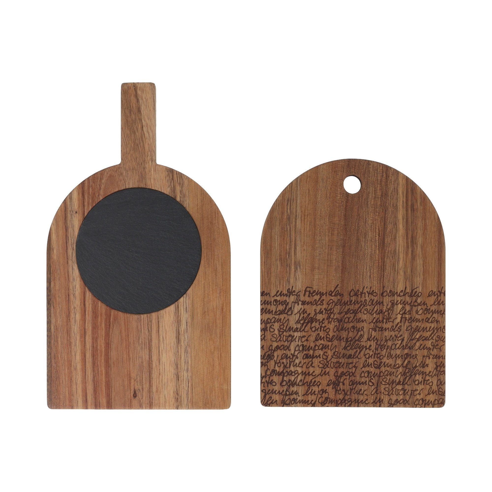 Räder Servierbrett räder Häppchenweise Servierbrettchen 2er Set Akazienholz, Akazie