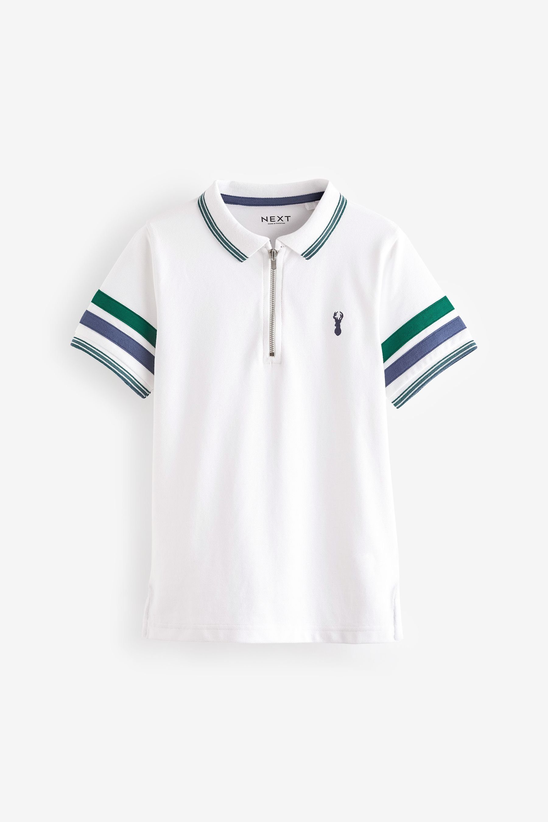 Next Poloshirt Kurzärmeliges Polo-Shirt mit Blockfarben (1-tlg)