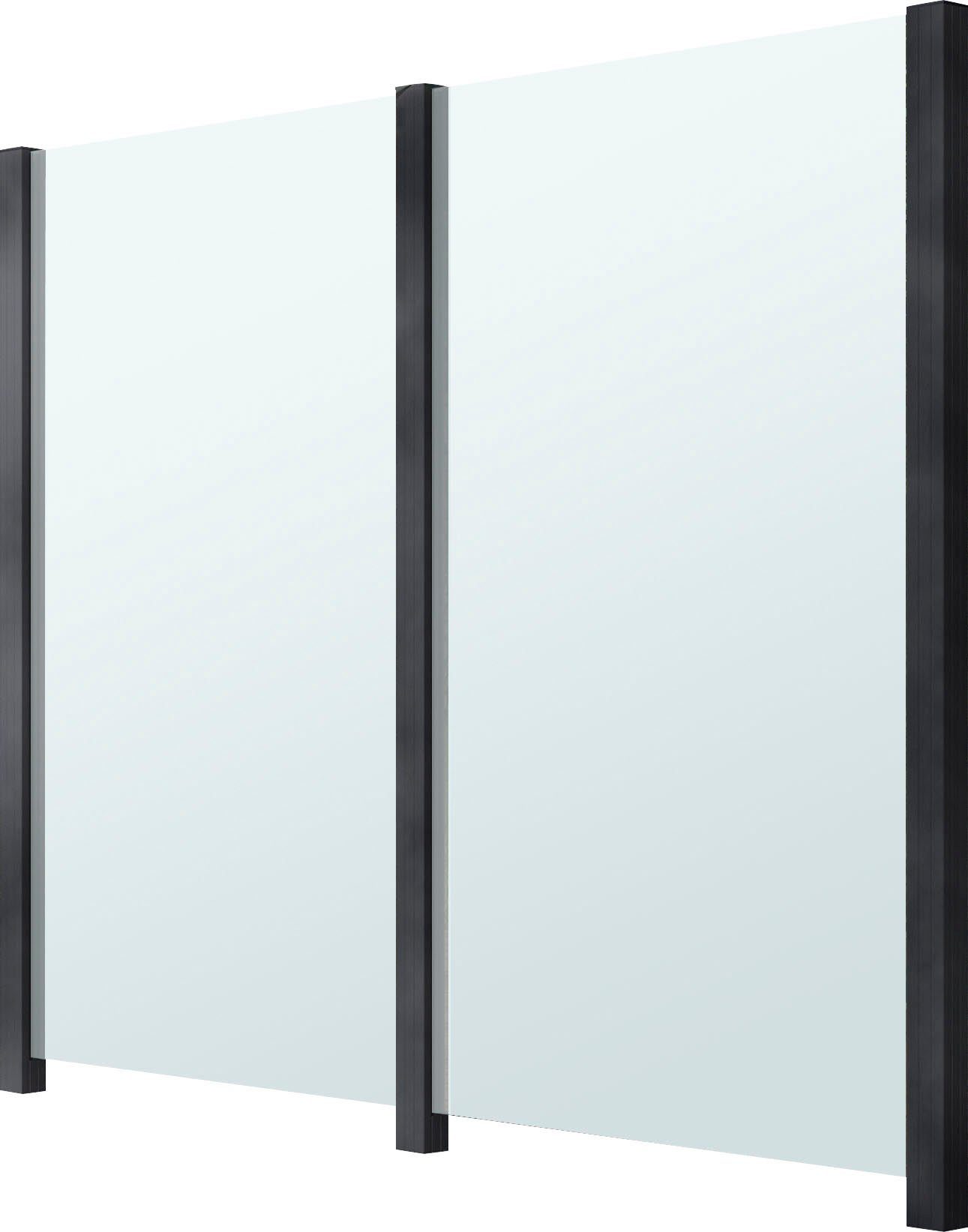 STAKET PRO Zaun, (Set), Glaszaun, Gesamtlänge: 2,29 m, 3 Pfosten
