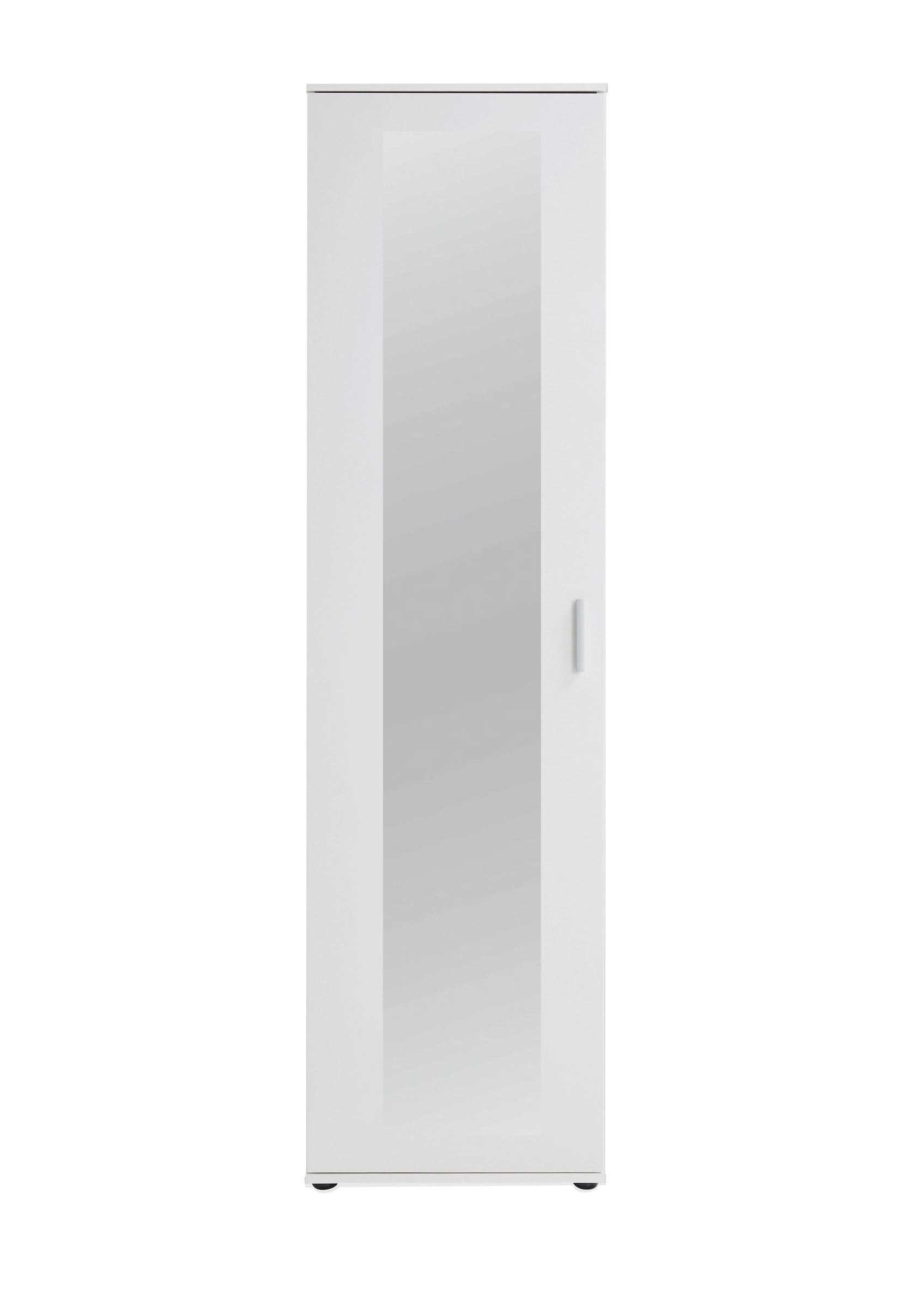 FMD Möbel Garderobenschrank in weiß - 50x184x34,5cm (BxHxT)