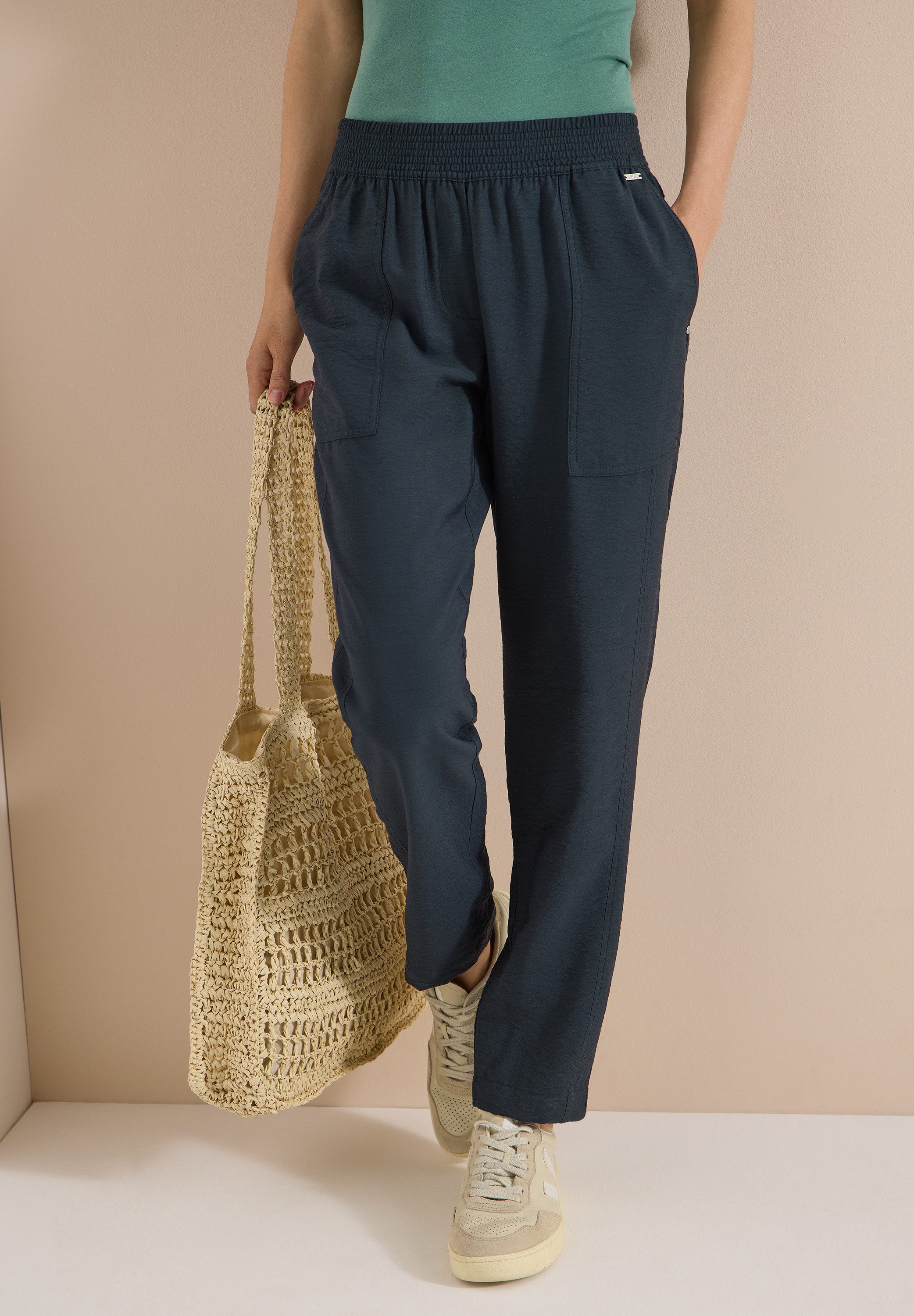 CECIL Stoffhose Style Chelsea Sommerhose mit elastischem Bund / Viskose